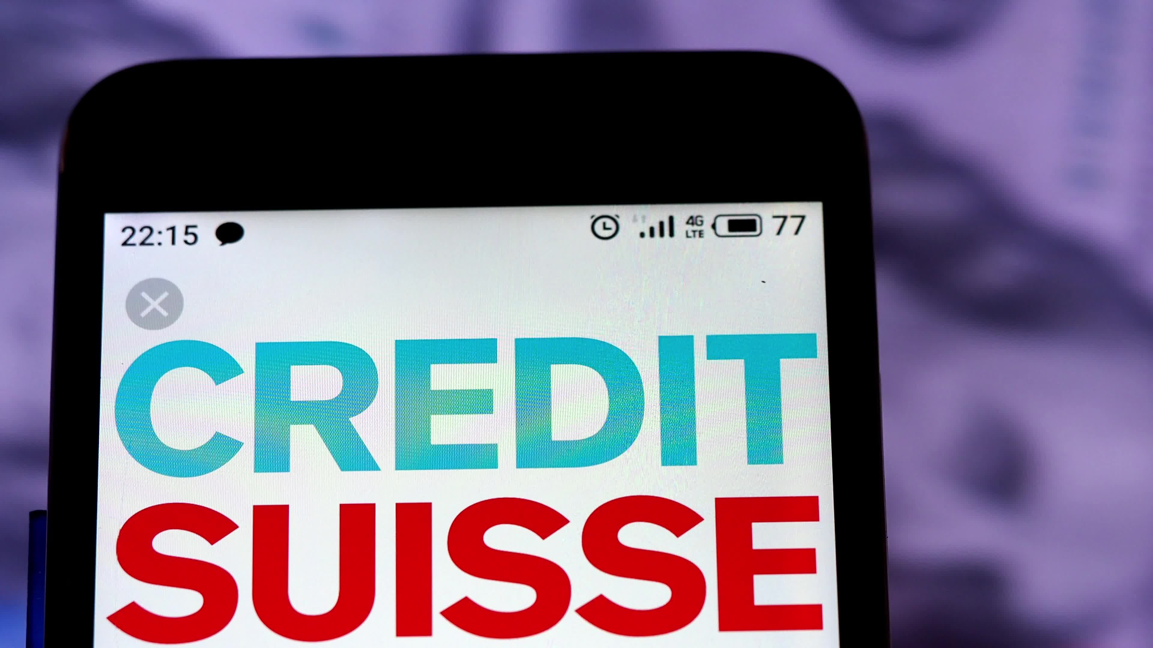 Video illustration the logo of Credit Suisse