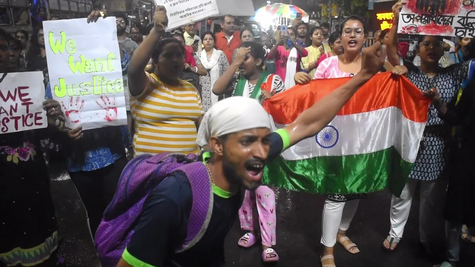 People Protest Over Sexual Assault And Murder Of Kolkata Medic In Kolkata, India