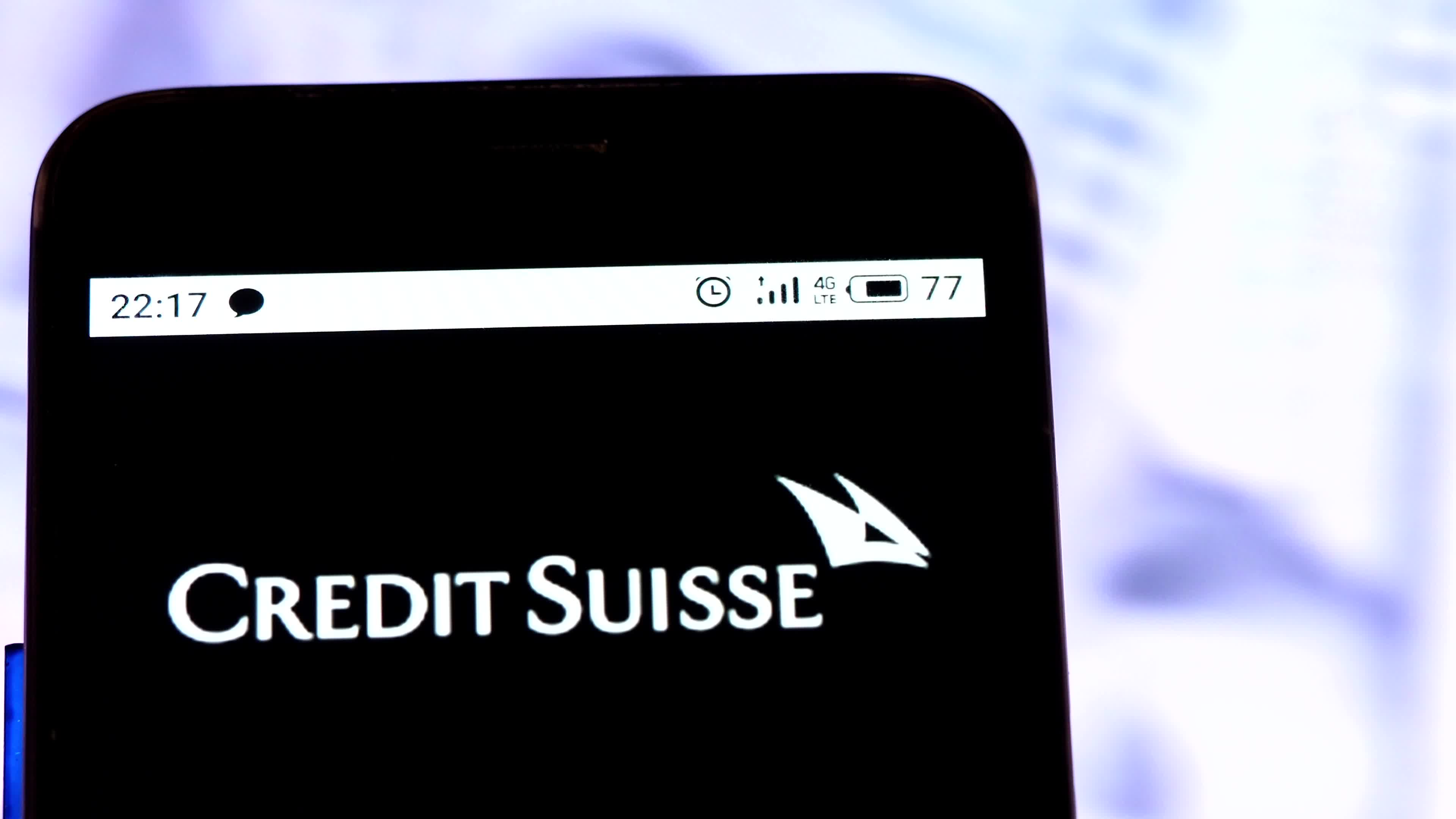Video illustration the logo of Credit Suisse
