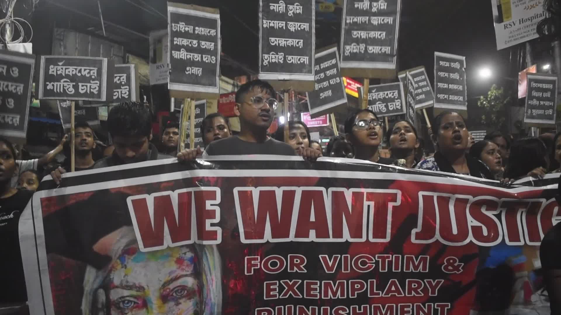 People Protest Over Sexual Assault And Murder Of Kolkata Medic In Kolkata, India