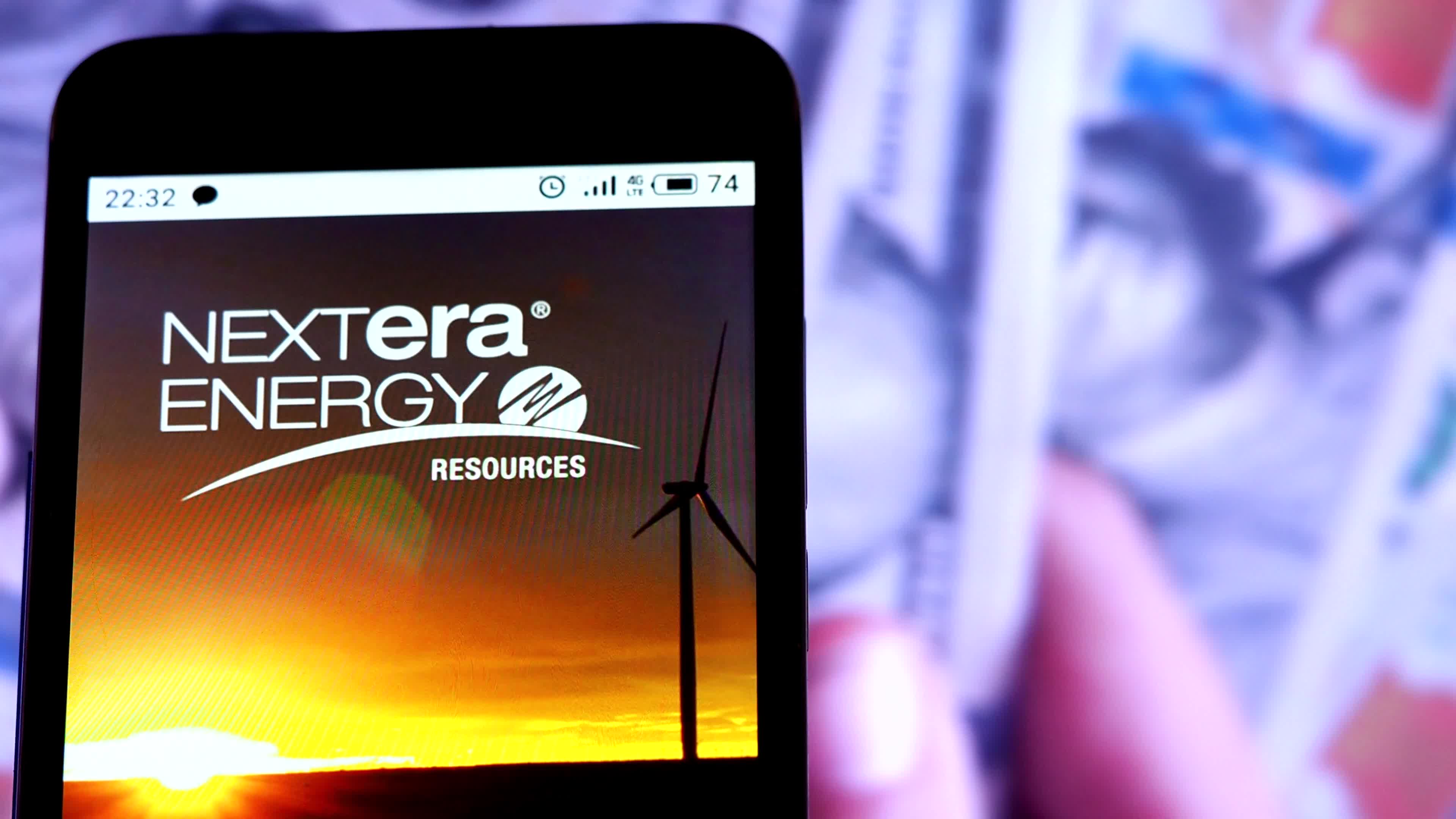 Video illustration the logo of NextEra Energy, Inc.
