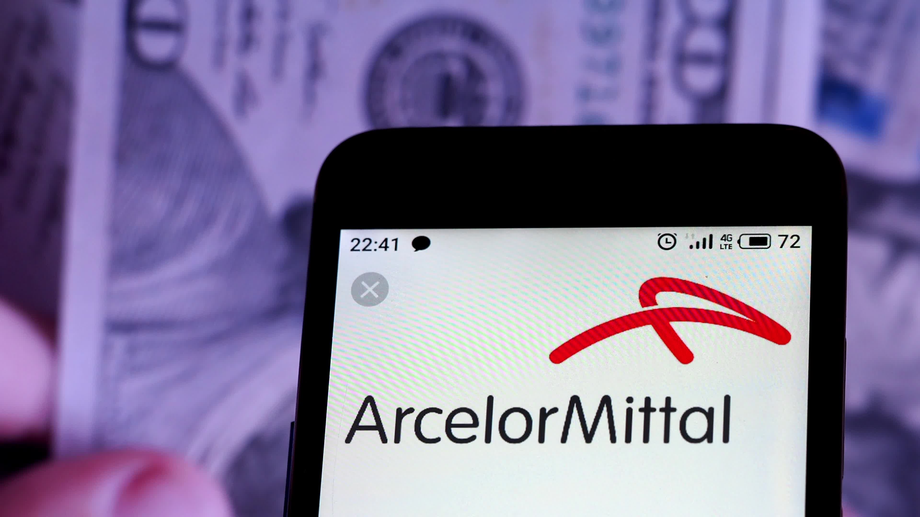 Video illustration the logo of ArcelorMittal