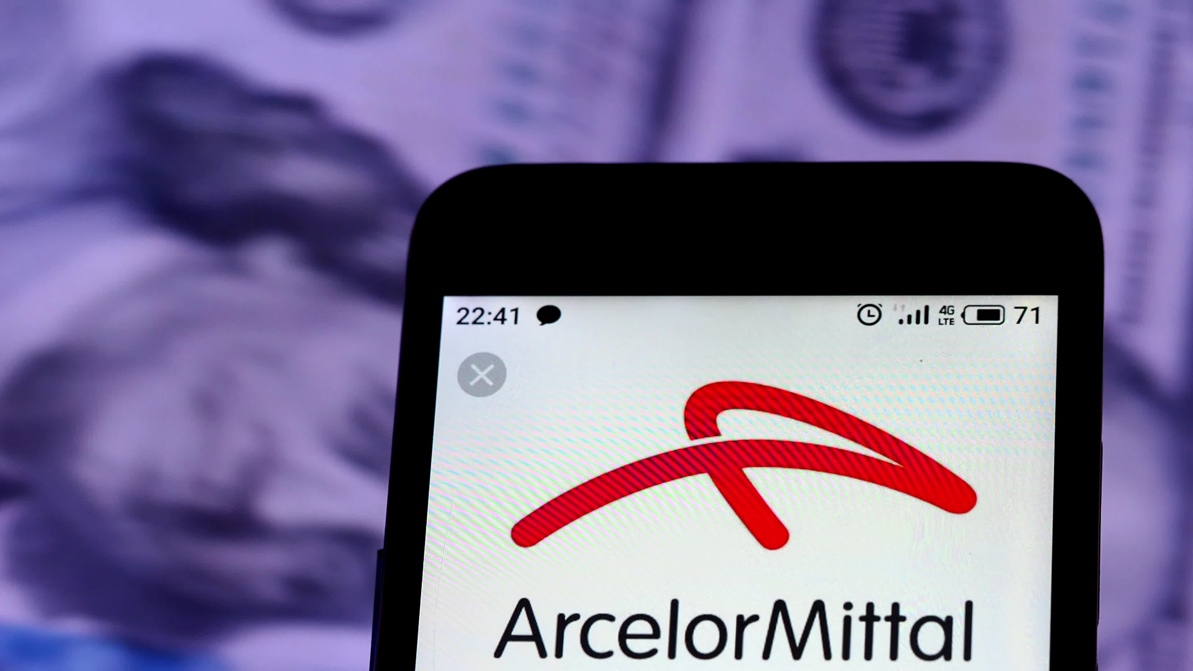 Video illustration the logo of ArcelorMittal