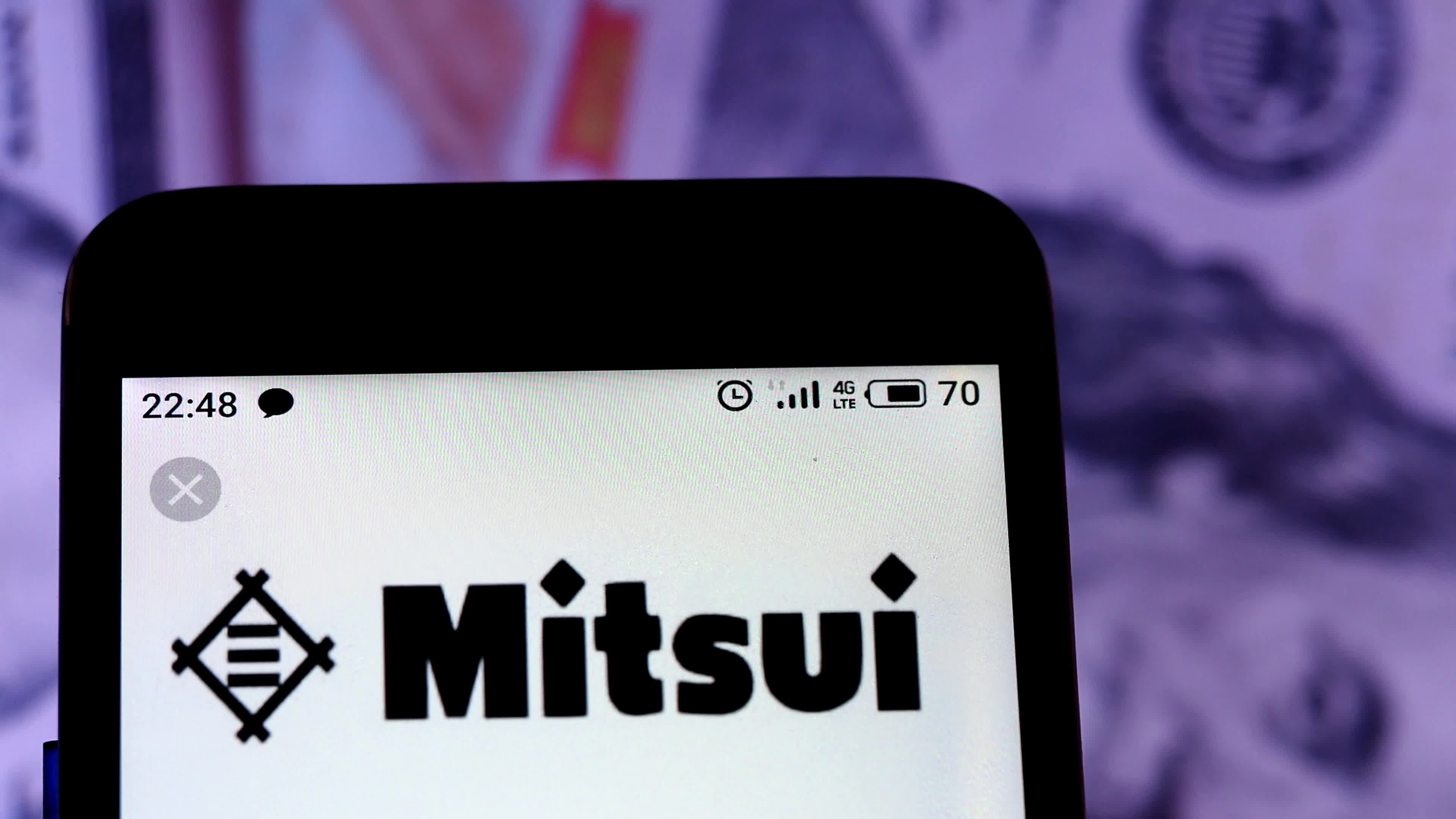 Video illustration the logo of Mitsui