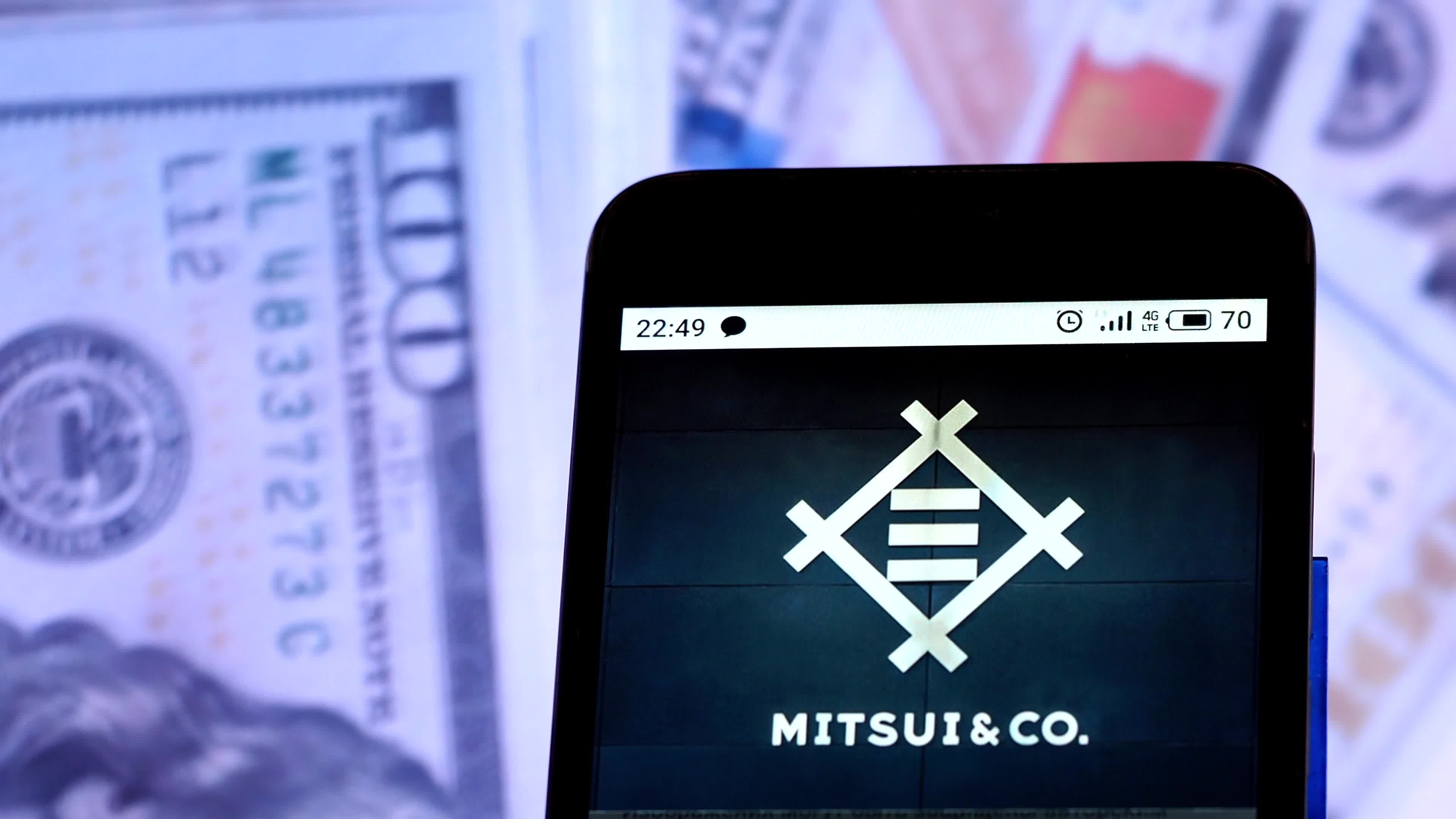 Video illustration the logo of Mitsui