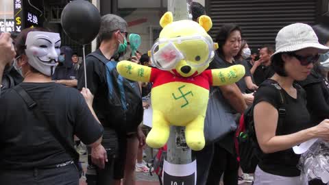 Hong Kong Citywide Protest Against The Government For The 70 Years Celebration Of The Chinese Communist Party