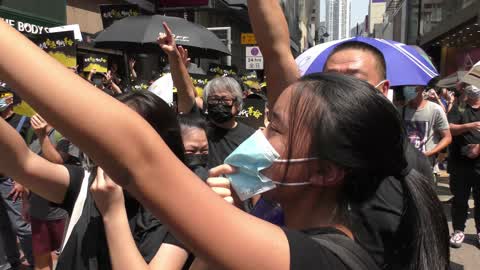 Hong Kong Citywide Protest Against The Government For The 70 Years Celebration Of The Chinese Communist Party
