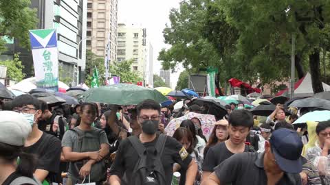 Taiwan Citizens Marching In Support To The Hong Kong Protesters