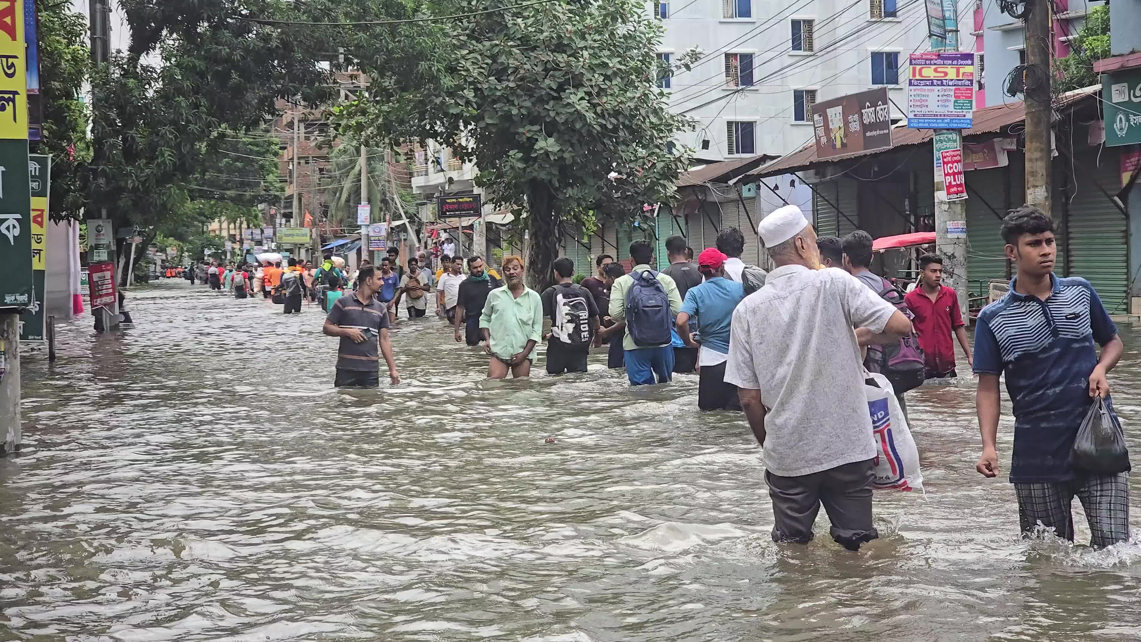 Flood in Feni, Bangladesh.