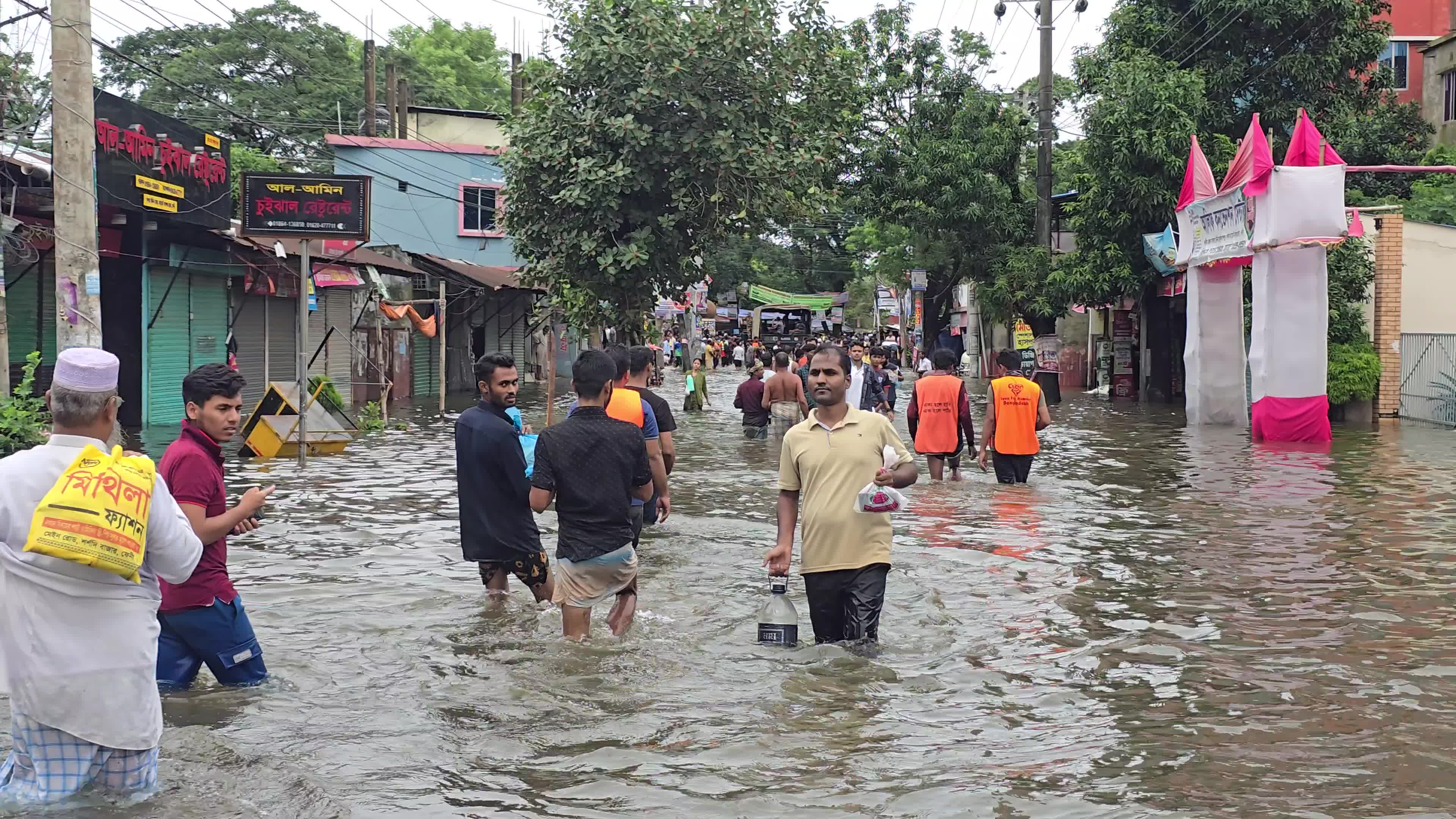 Flood in Feni, Bangladesh.