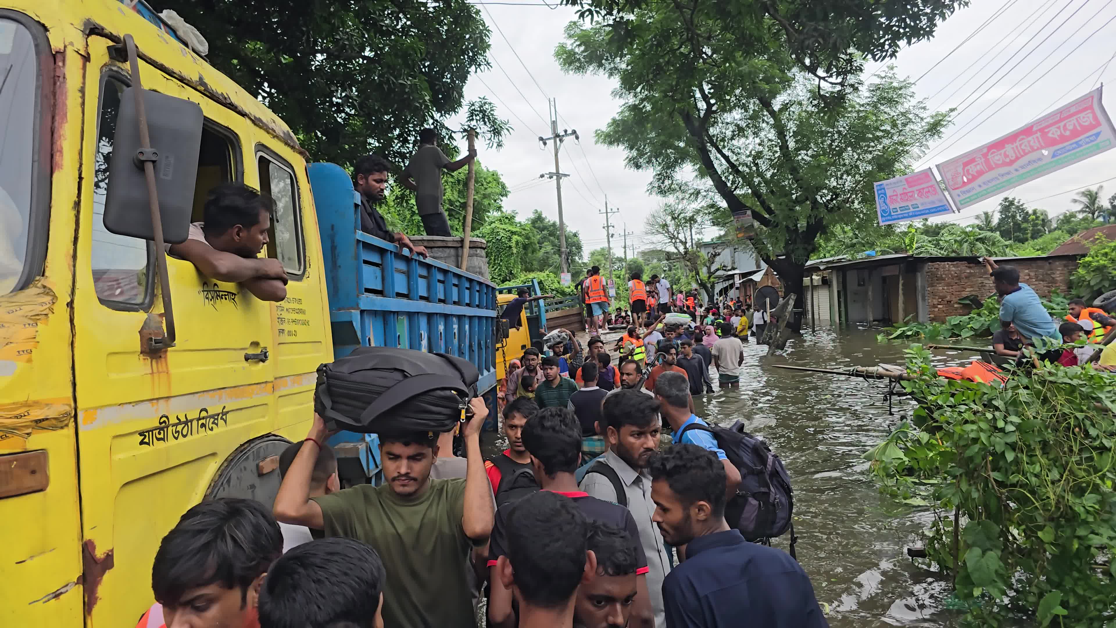 Flood in Feni, Bangladesh.