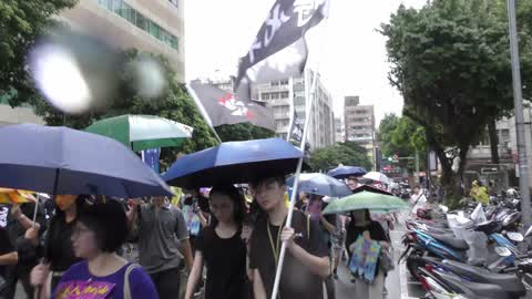 Taiwan Citizens Marching In Support To The Hong Kong Protesters