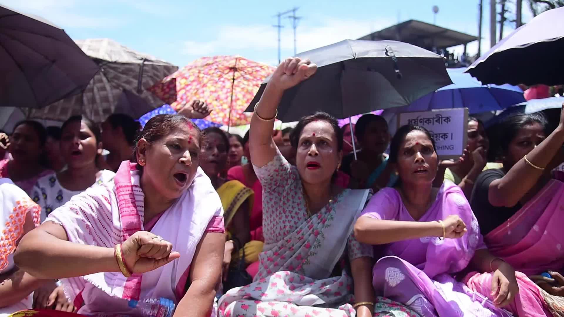 Massive protests erupt after three men gang-rape a minor girl in India's Assam