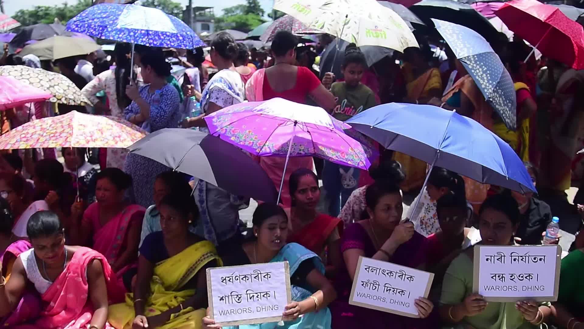 Massive protests erupt after three men gang-rape a minor girl in India's Assam