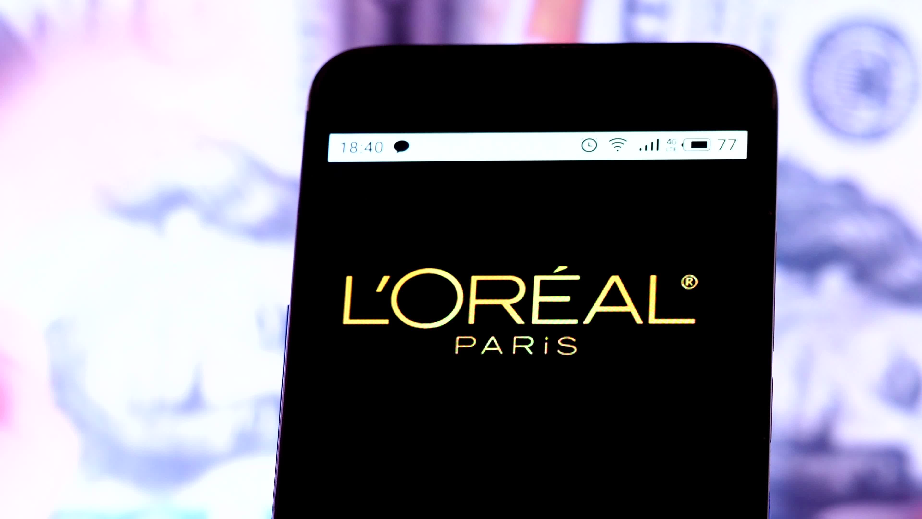 Video illustration the logo of L'Oreal