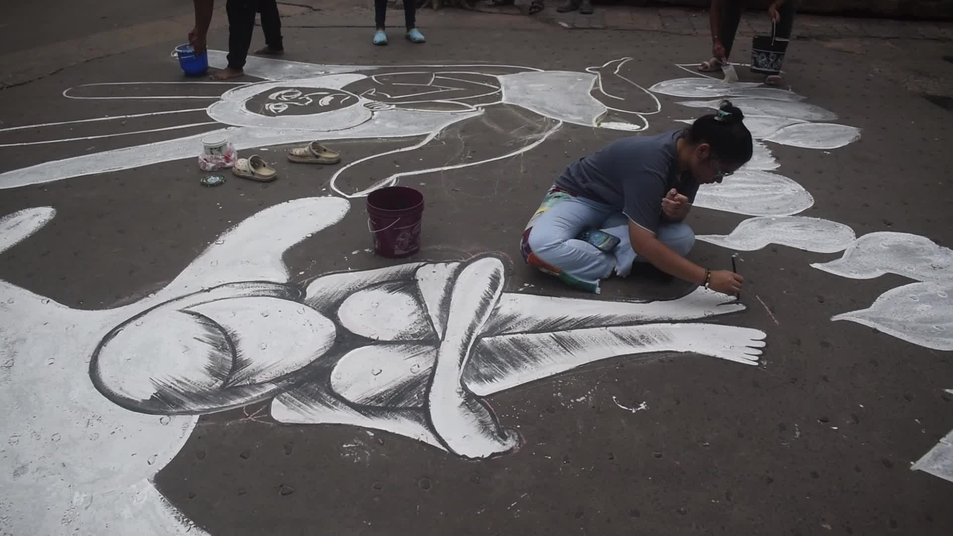 Doctors Protest Over Sexual Assault And Murder Of Kolkata Medical Via Murals In Kolkata, India