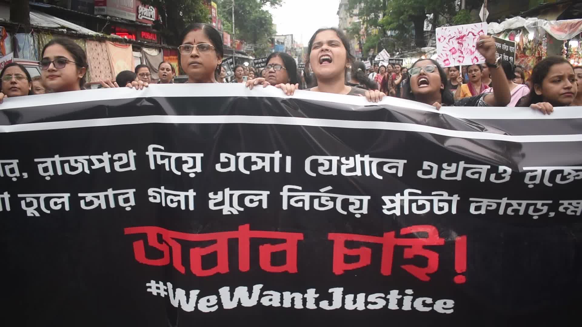 People protest over sexual assault and murder of Kolkata Medic in Kolkata, India