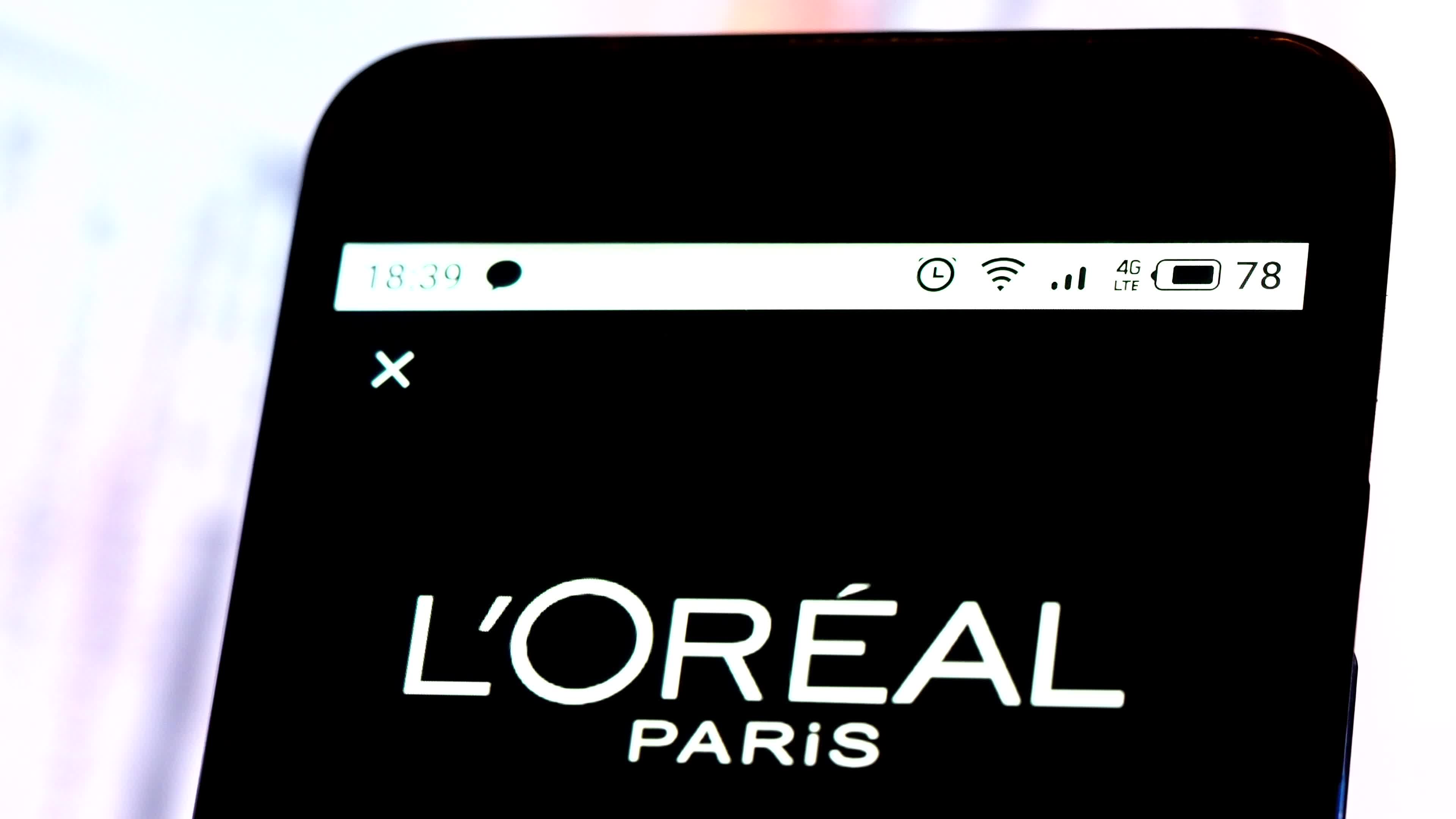 Video illustration the logo of L'Oreal
