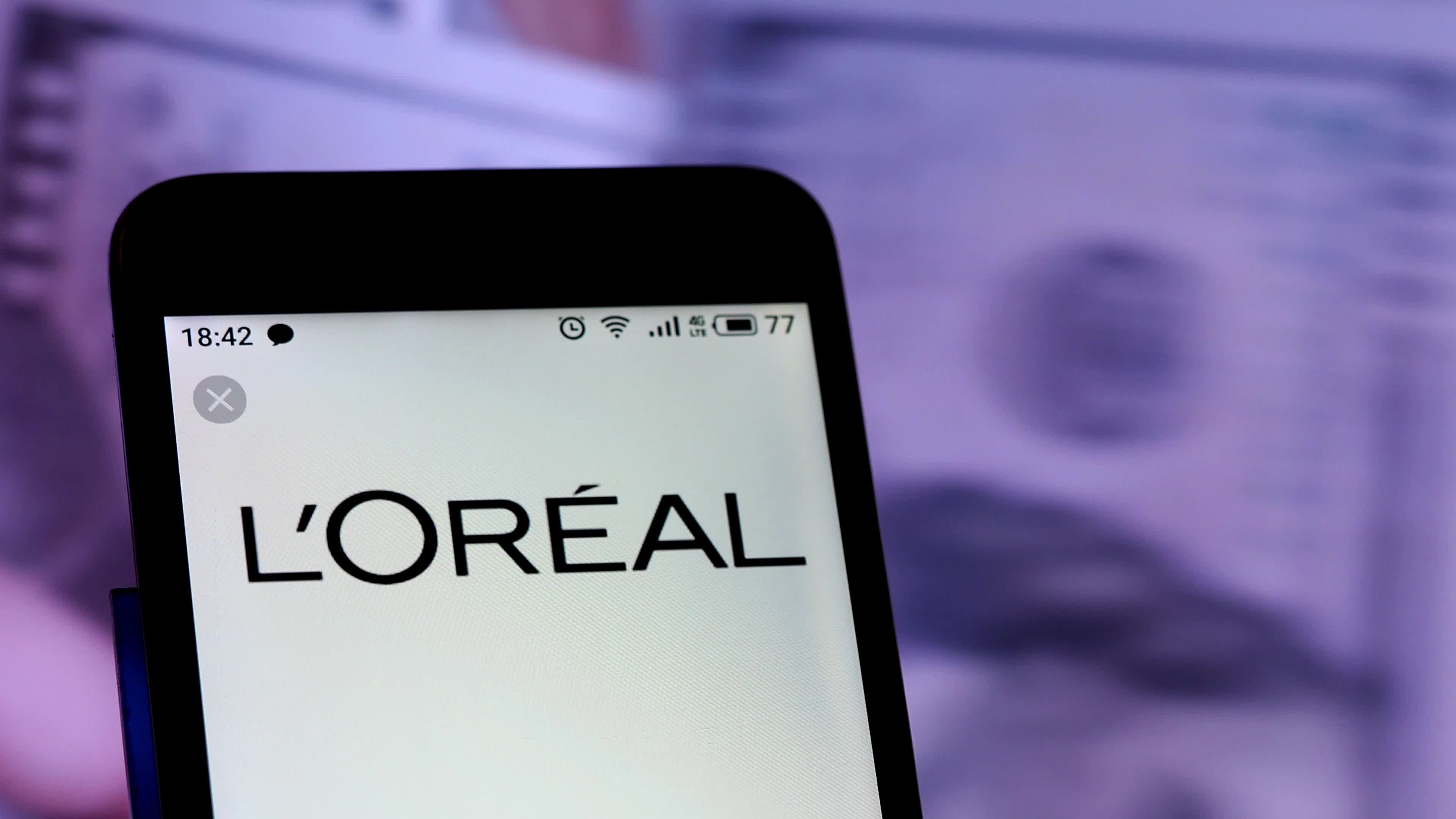 Video illustration the logo of L'Oreal