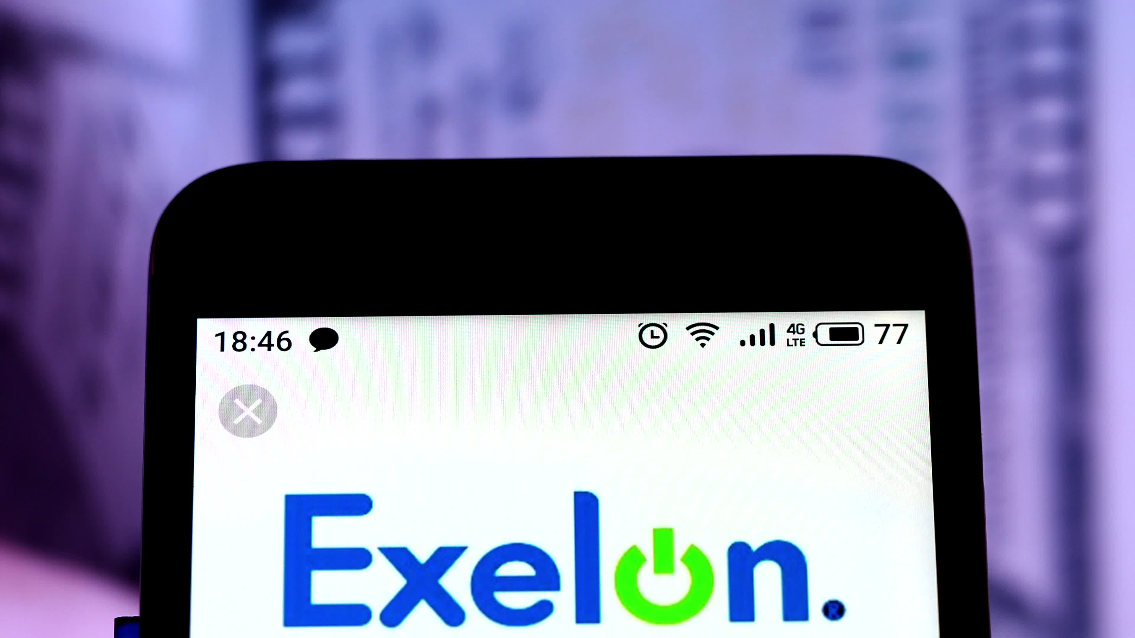 Video illustration the logo of Exelon Corporation