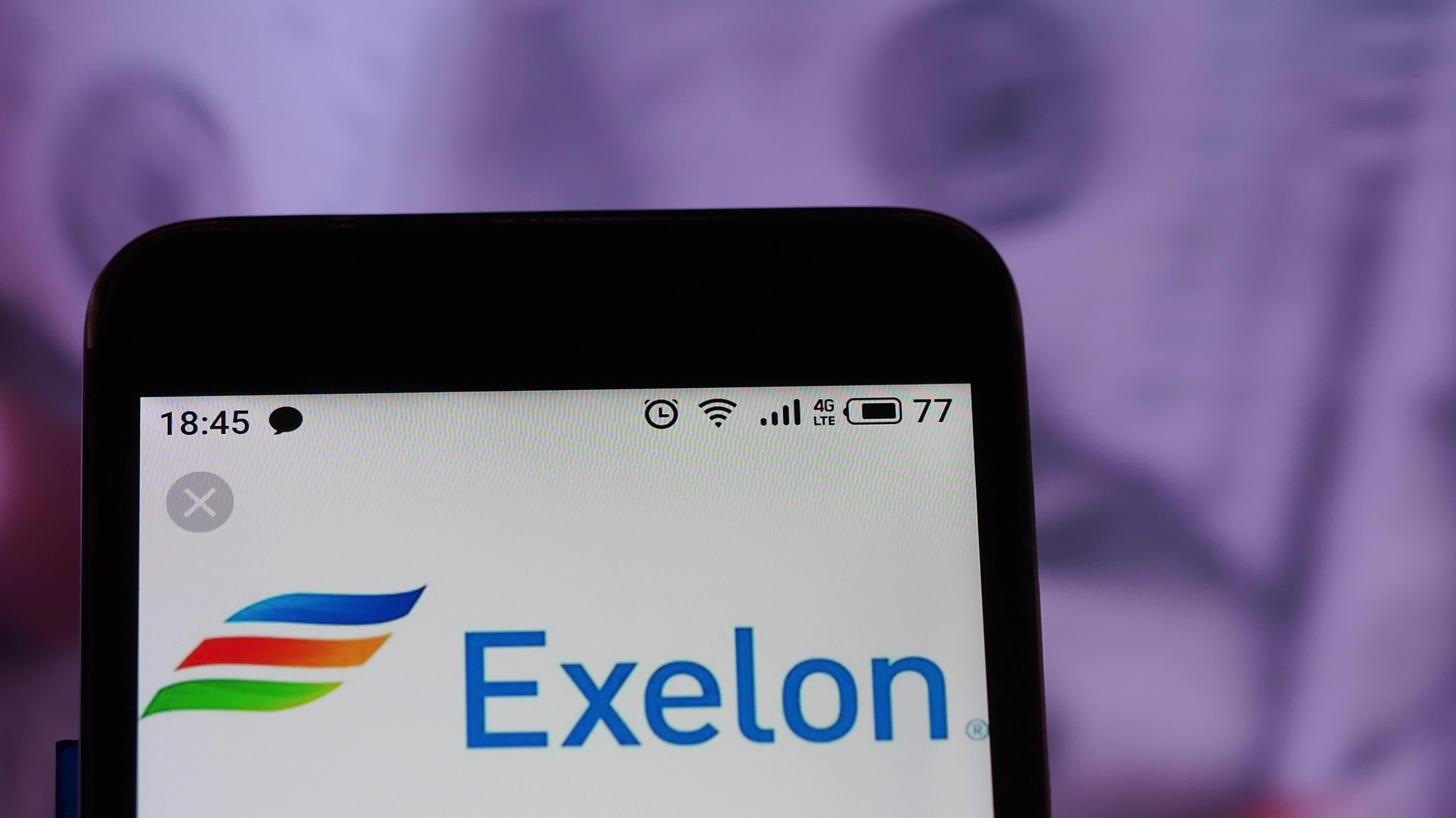 Video illustration the logo of Exelon Corporation
