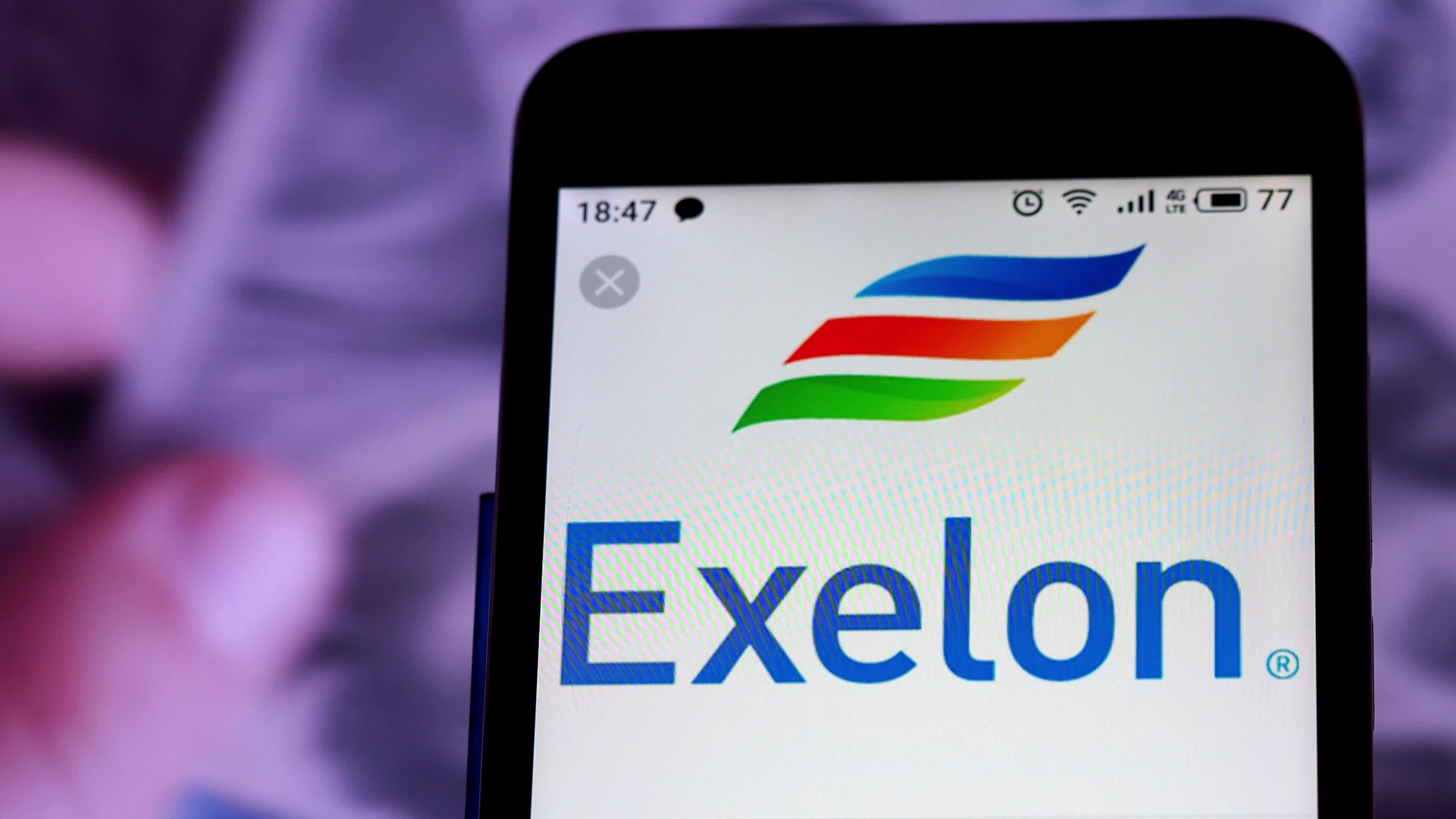Video illustration the logo of Exelon Corporation