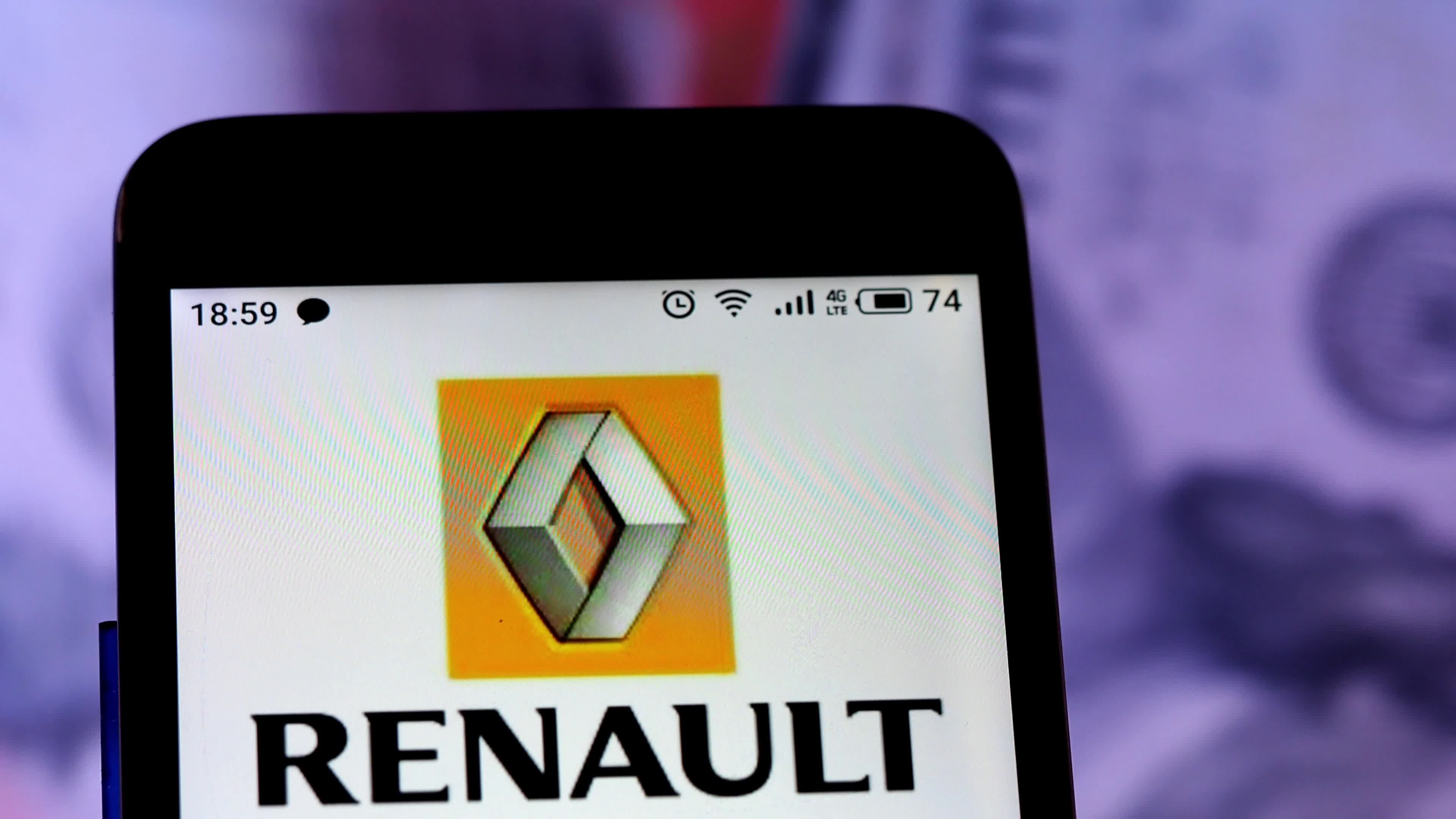 Video illustration the logo of Renault