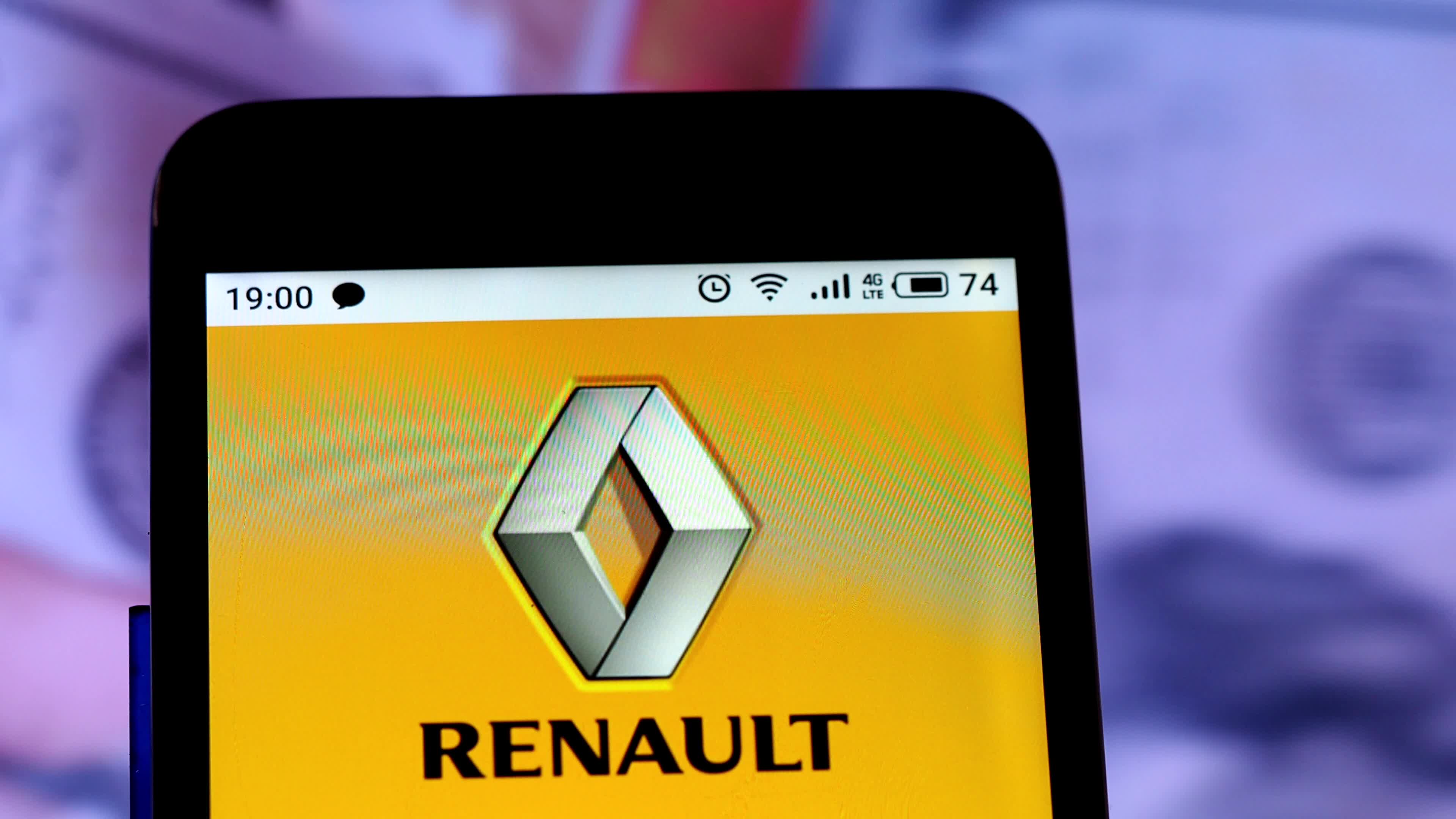 Video illustration the logo of Renault