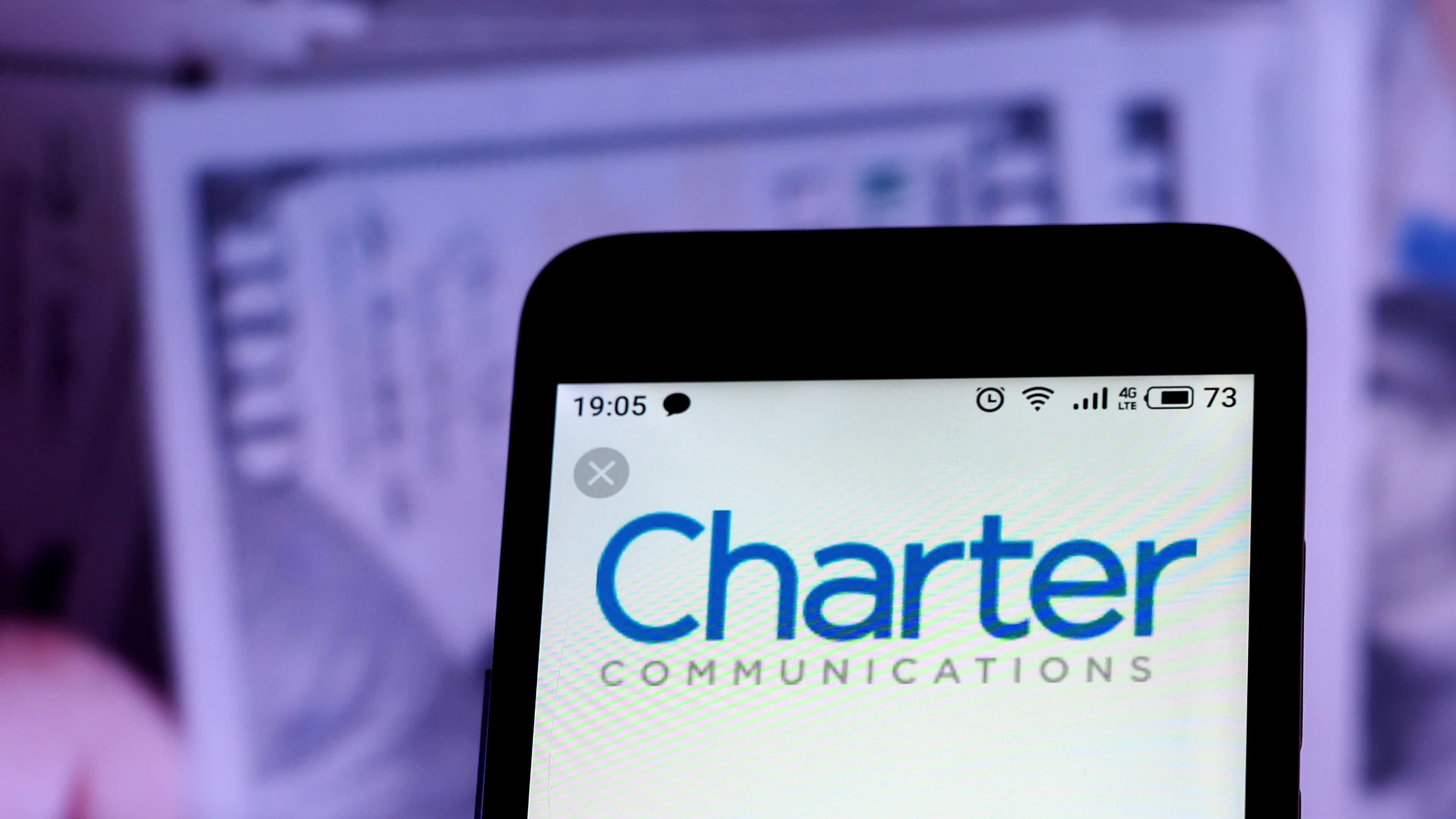 Video illustration the logo of Charter Communications