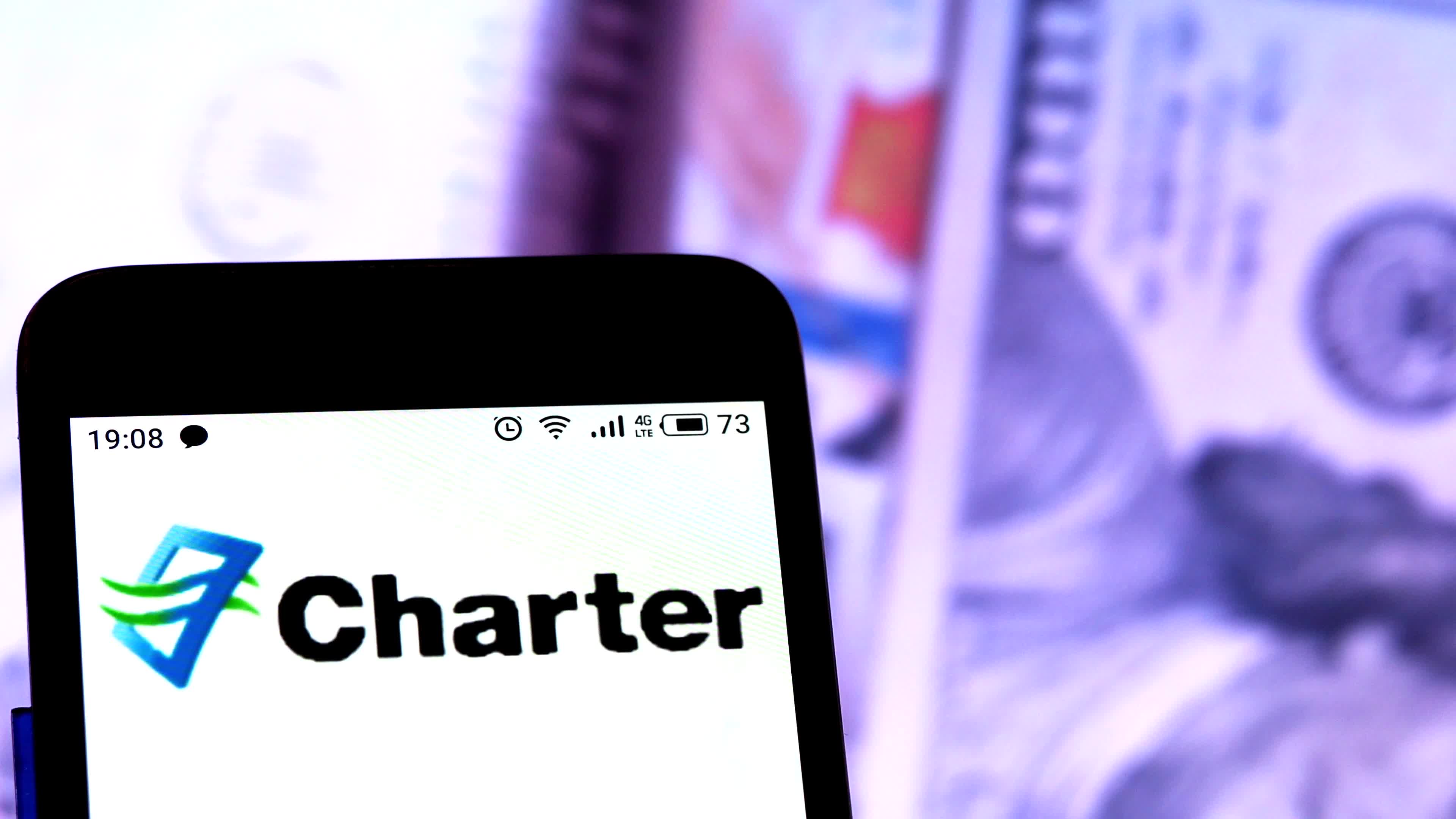 Video illustration the logo of Charter Communications