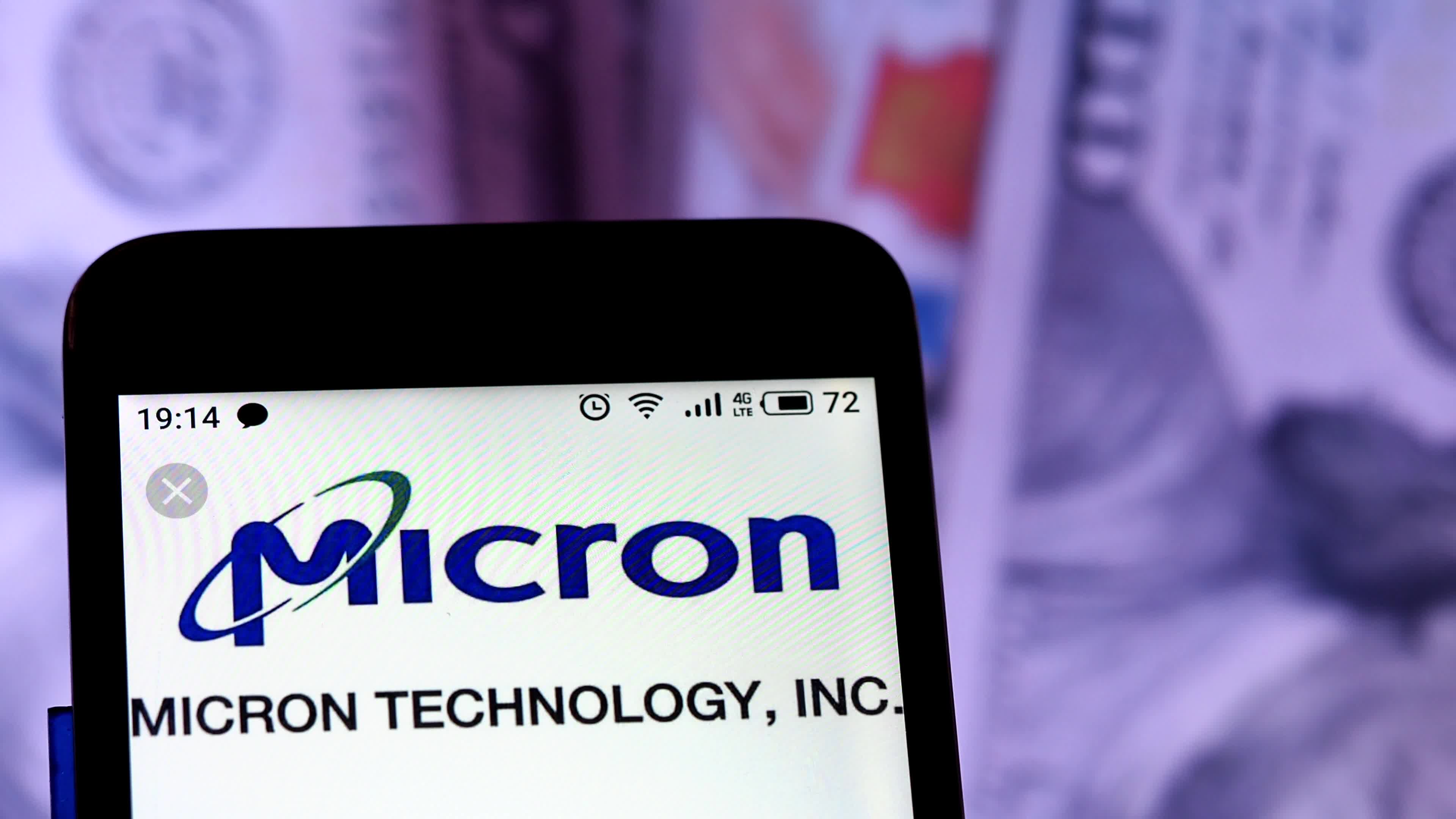Video illustration the logo of Micron Technology