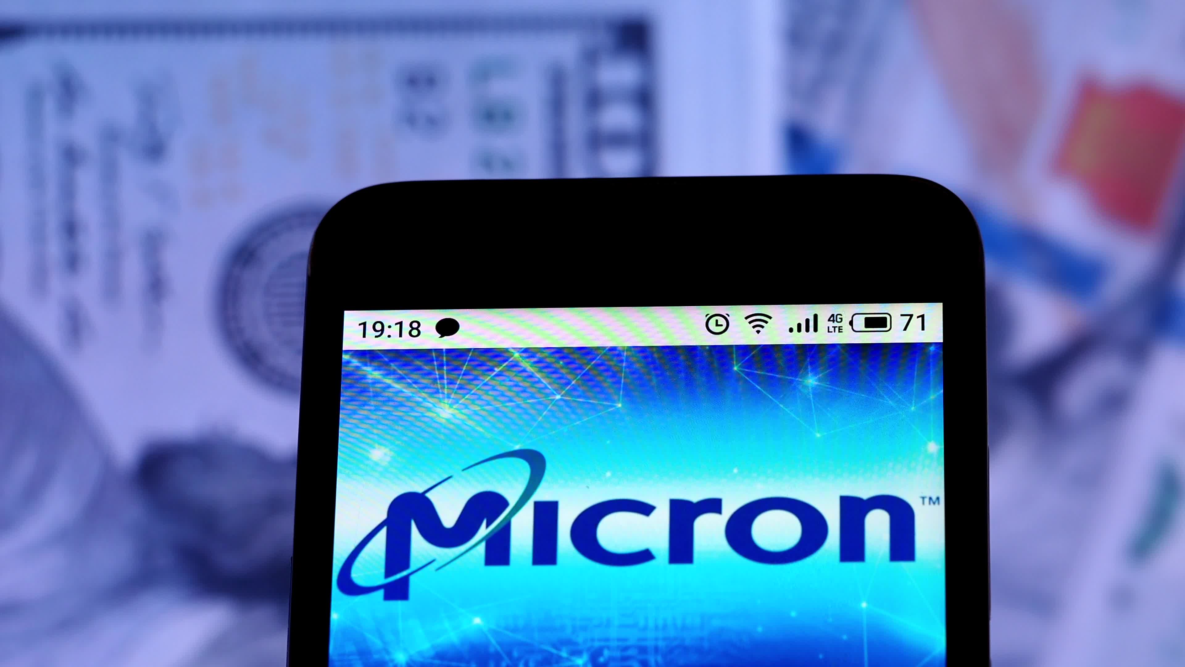 Video illustration the logo of Micron Technology