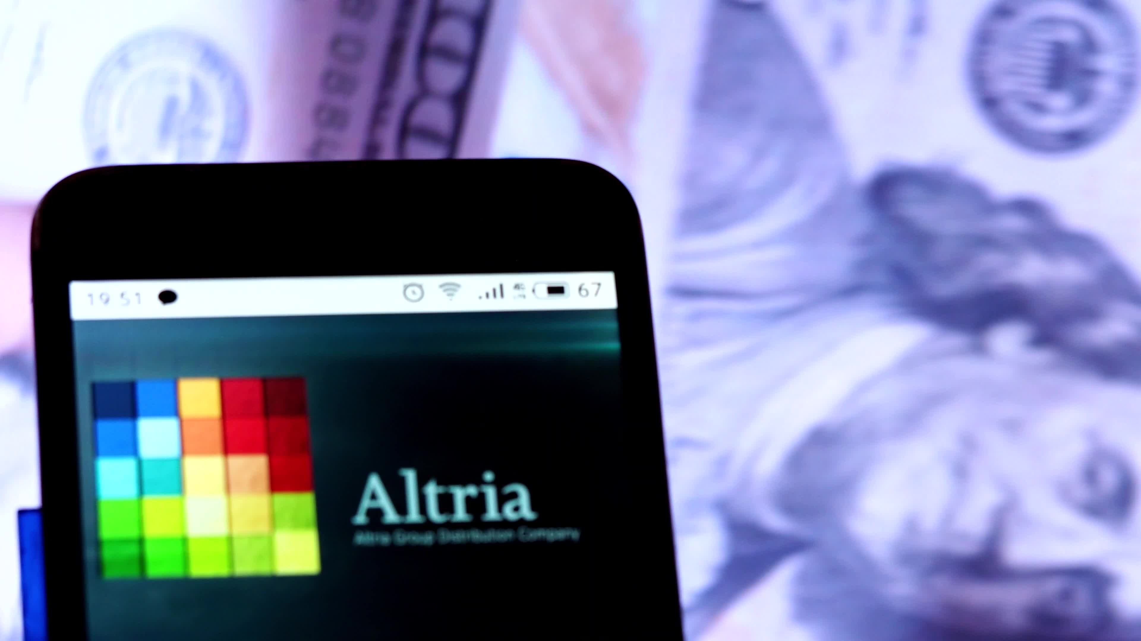 Video illustration the logo of Altria Group