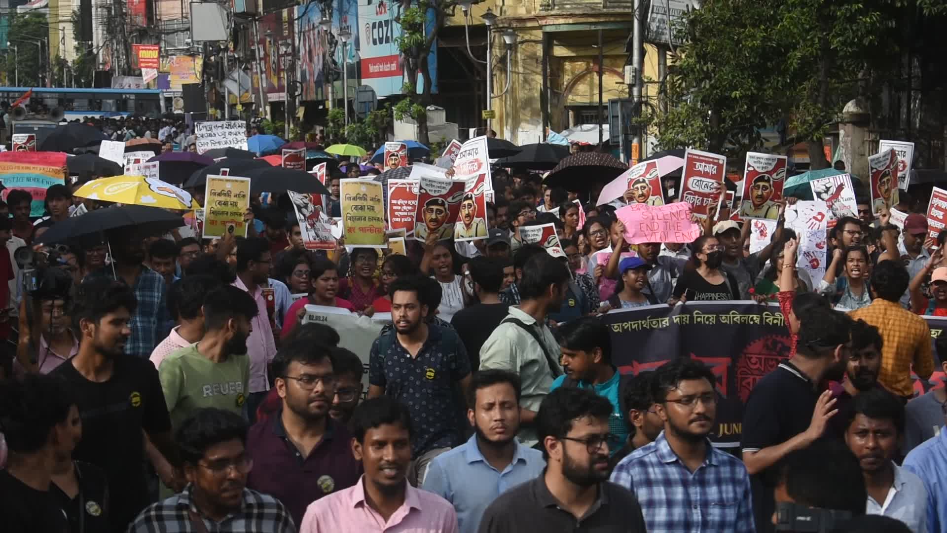 Junior doctors protest in India.