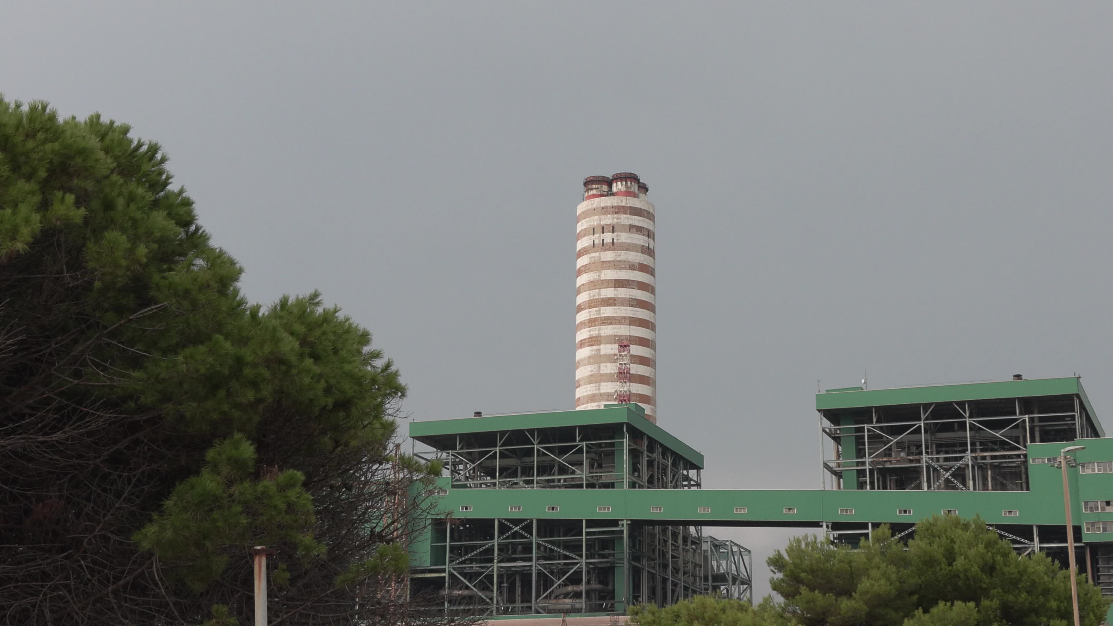 View of Enel’s Federico II Coal Plant Near Brindisi, Italy, Set for 2025 Closure