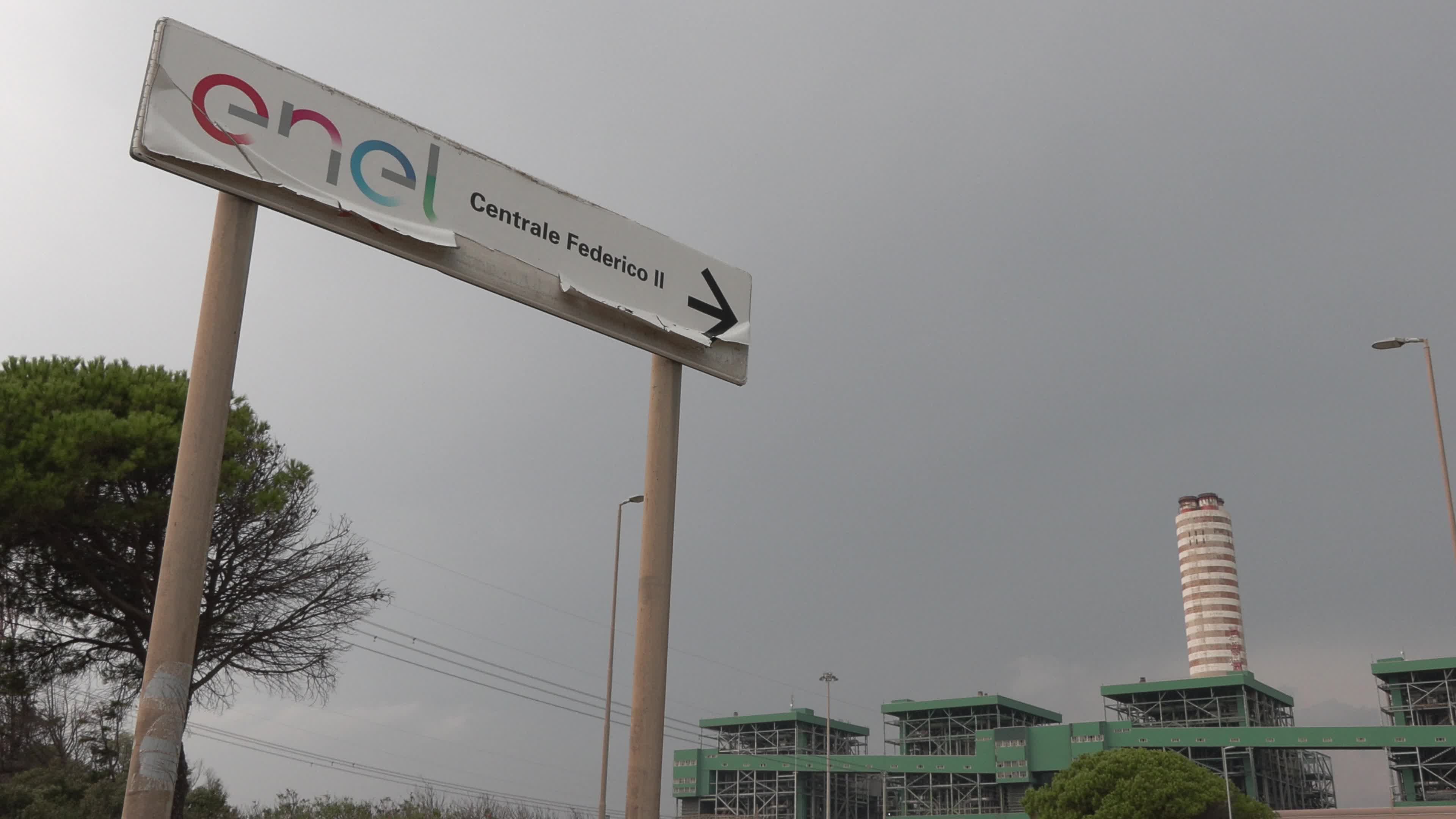 View of Enel’s Federico II Coal Plant Near Brindisi, Italy, Set for 2025 Closure