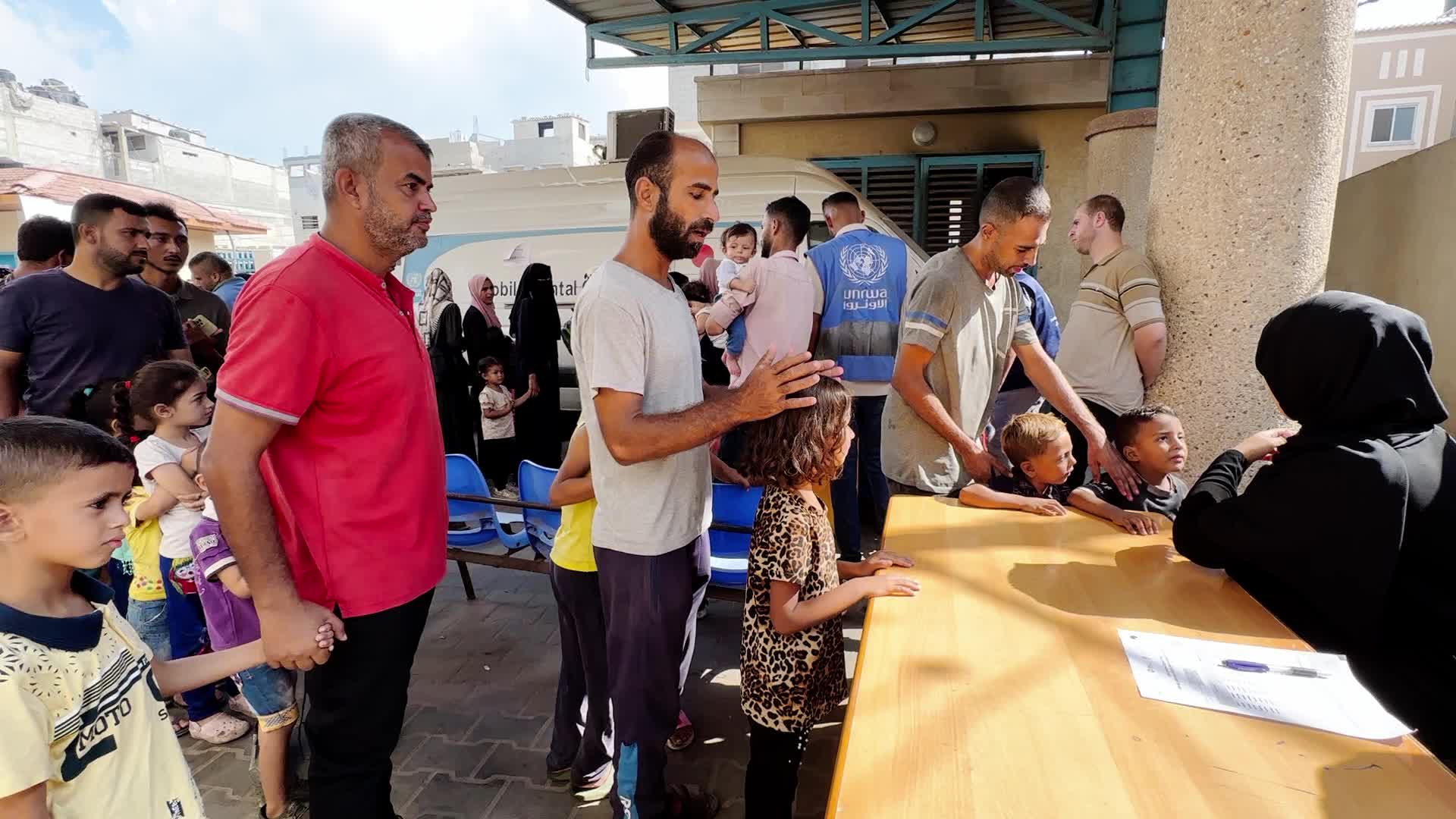 Palestinian Child Receives Polio Vaccination Amid Hamas-Israel Conflict
