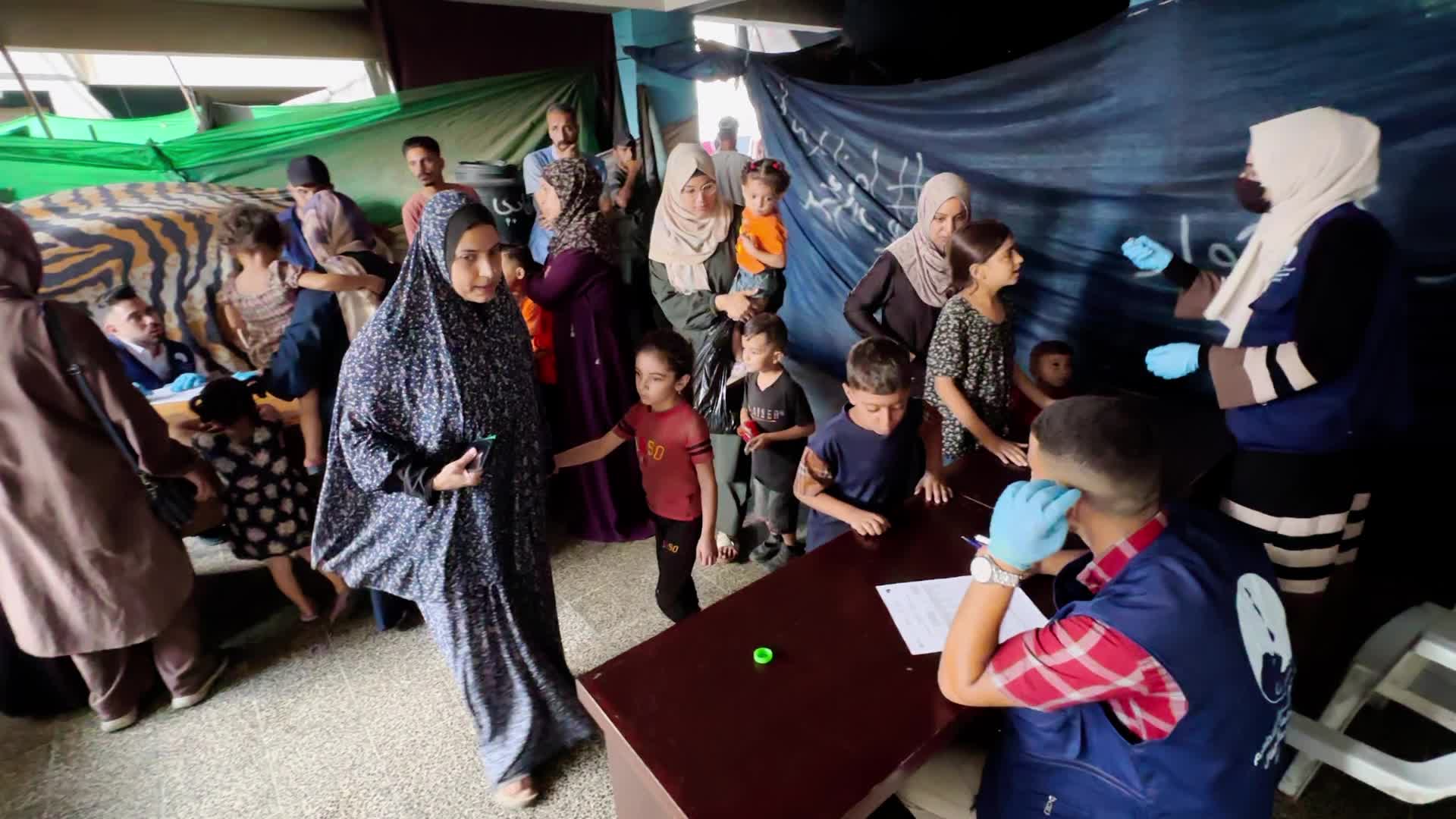 Palestinian Child Receives Polio Vaccination Amid Hamas-Israel Conflict