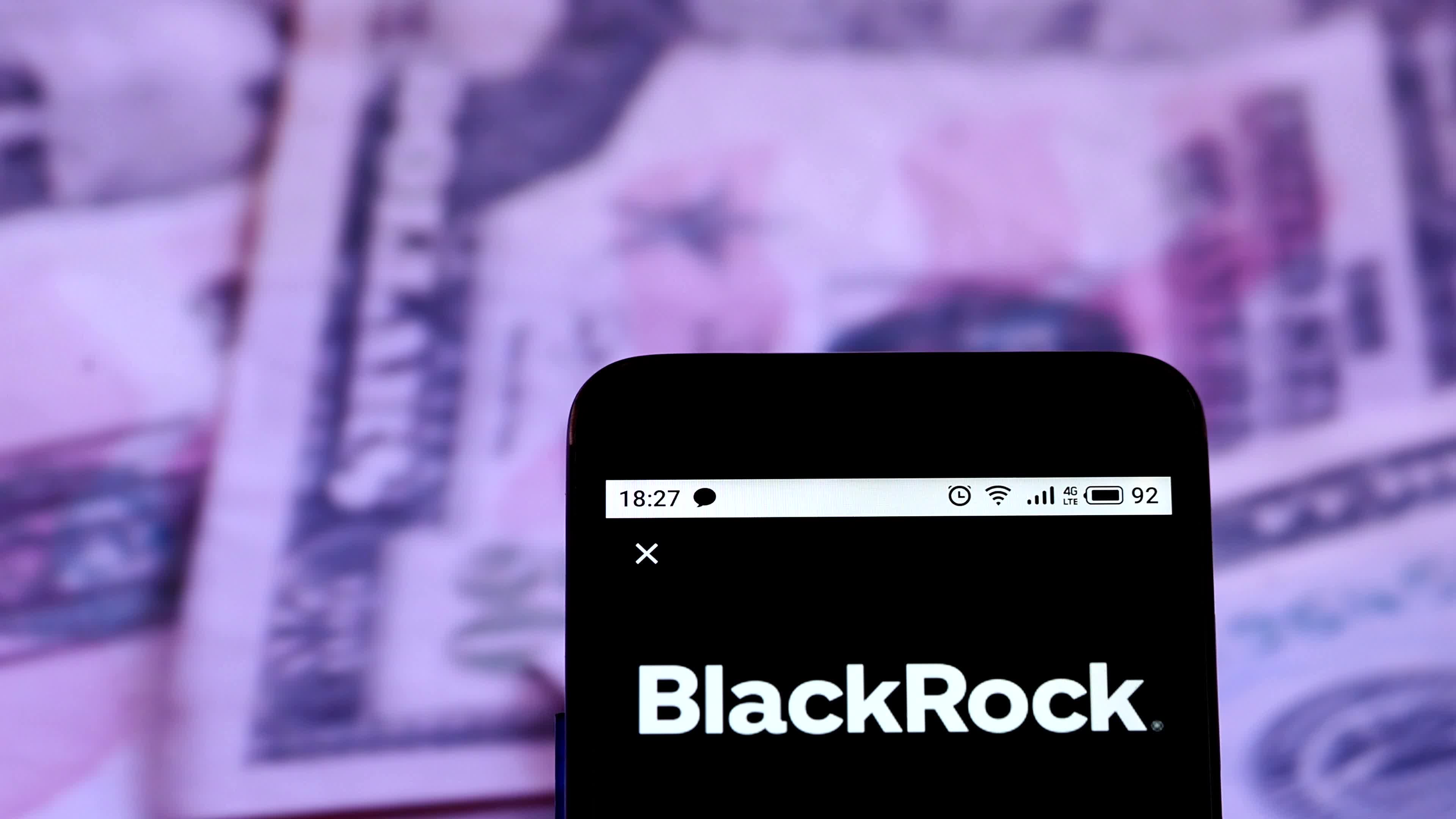 Video illustration the logo of BlackRock