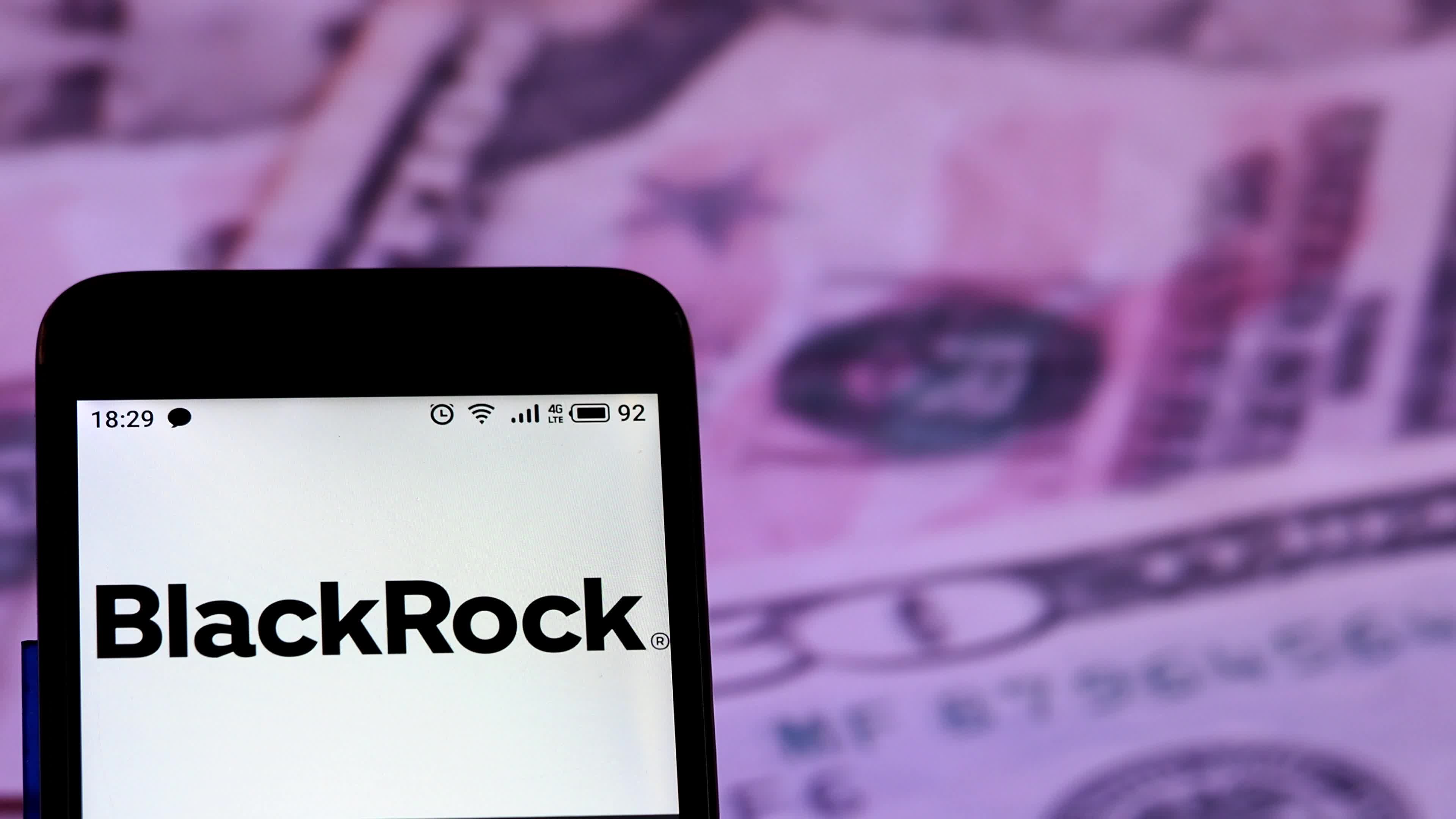 Video illustration the logo of BlackRock