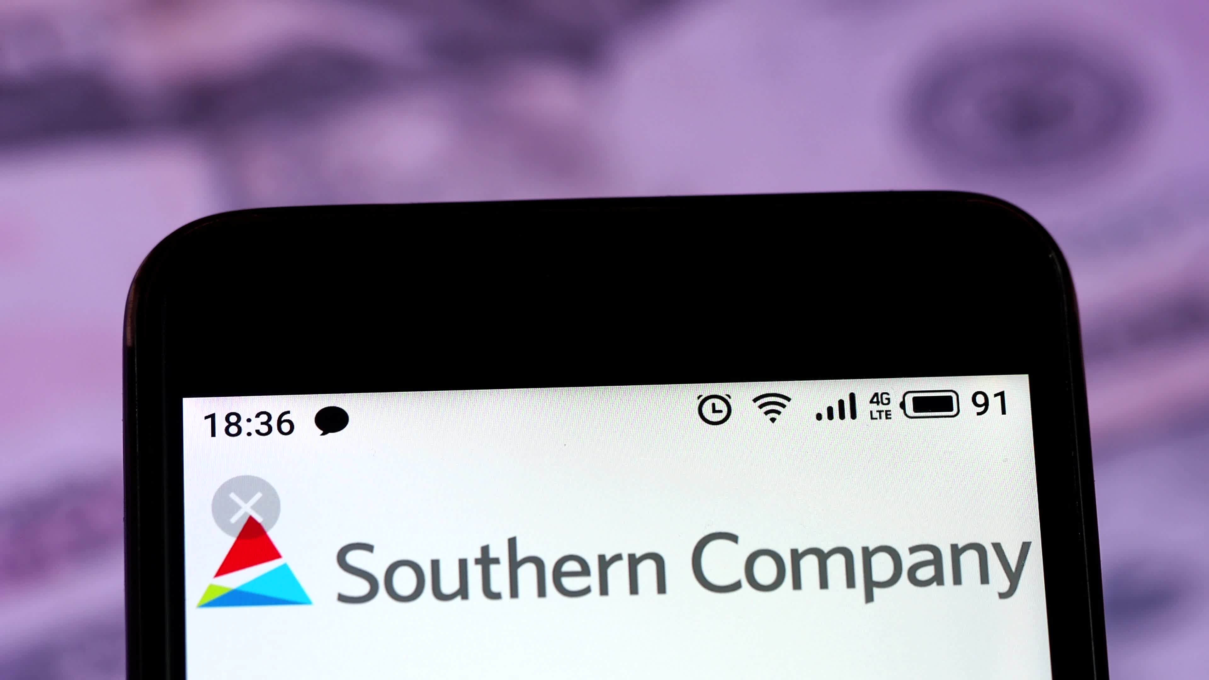 Video illustration the logo of Southern Company
