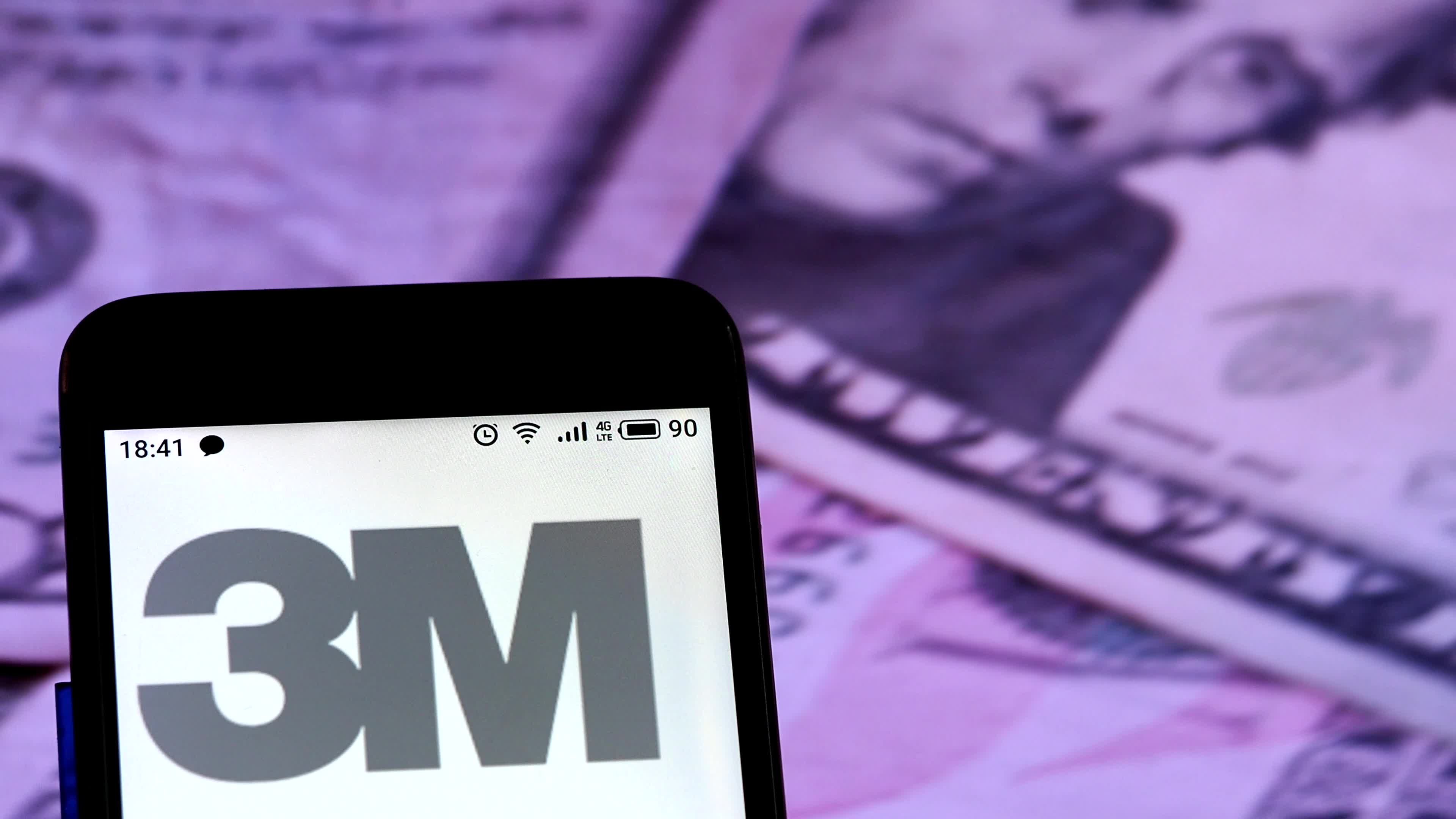 Video illustration the logo of 3M Company