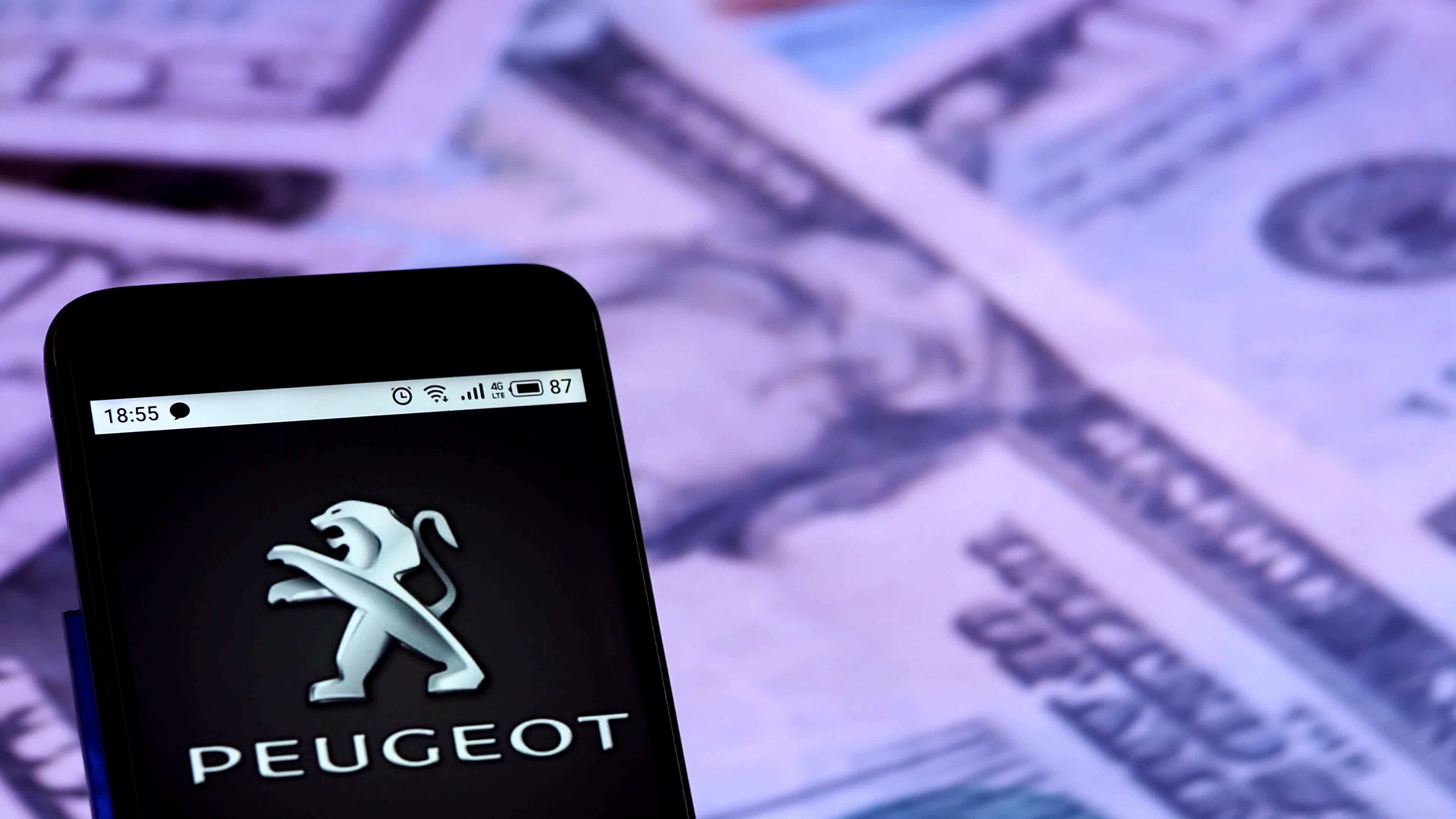 Video illustration the logo of Peugeot