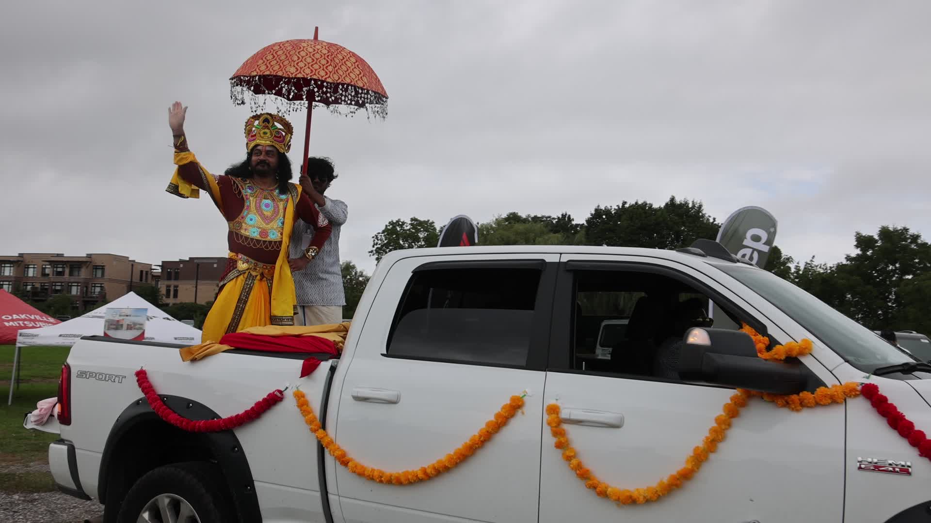 Grand procession during the Onam Festival in Canada
