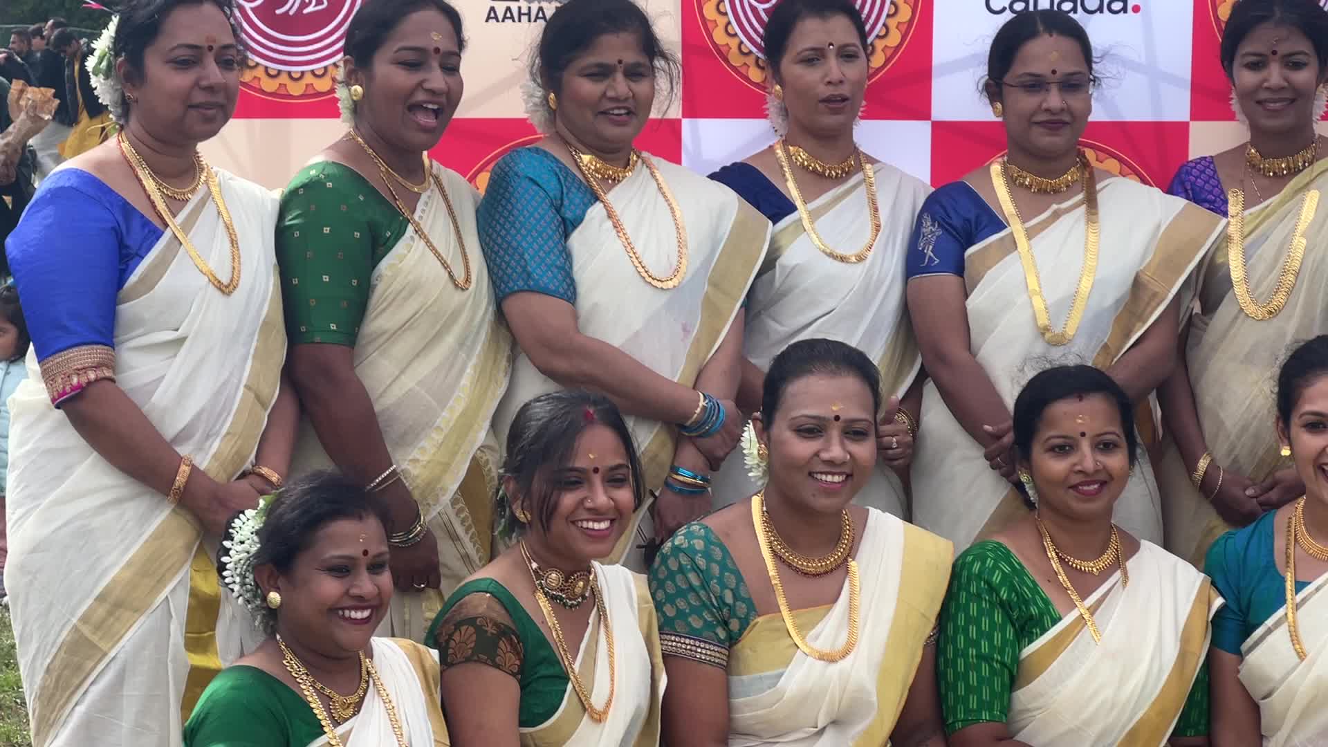 Grand procession during the Onam Festival in Canada