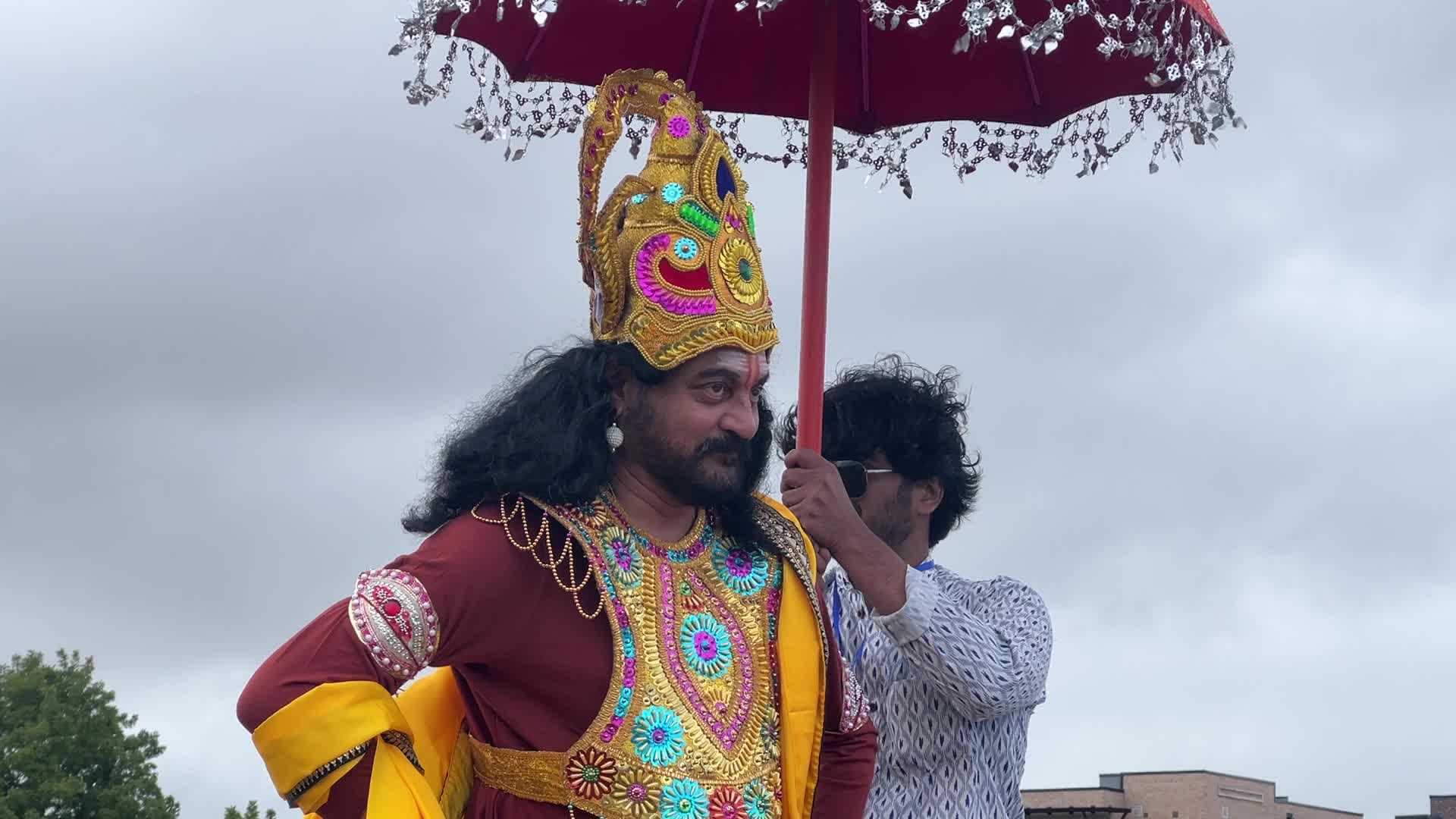Grand procession during the Onam Festival in Canada