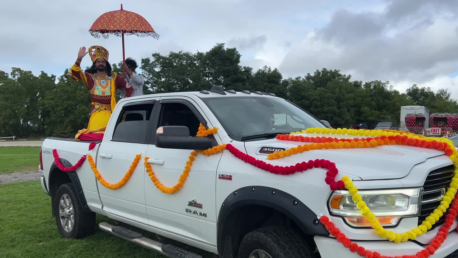 Grand procession during the Onam Festival in Canada