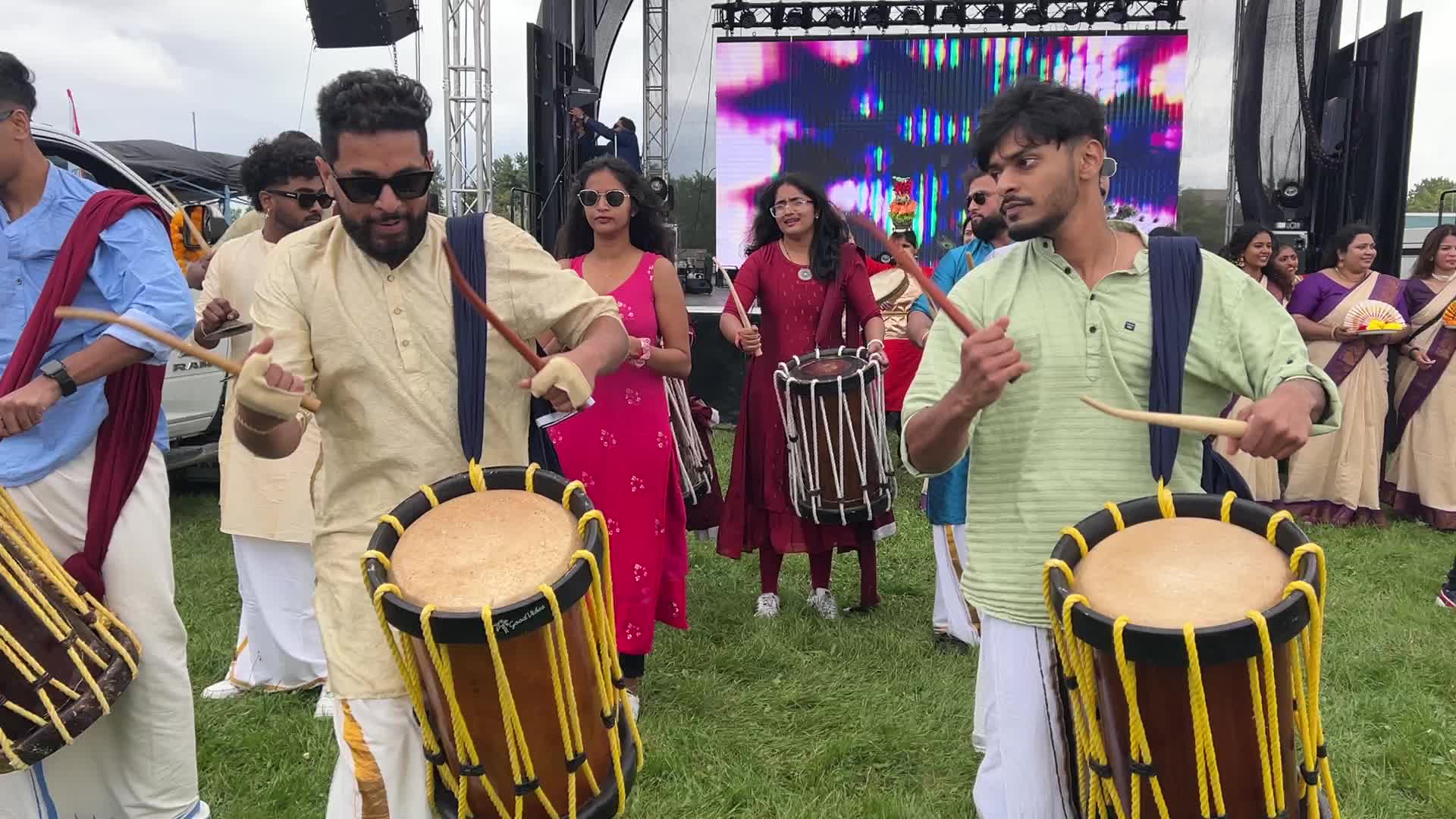 Grand procession during the Onam Festival in Canada