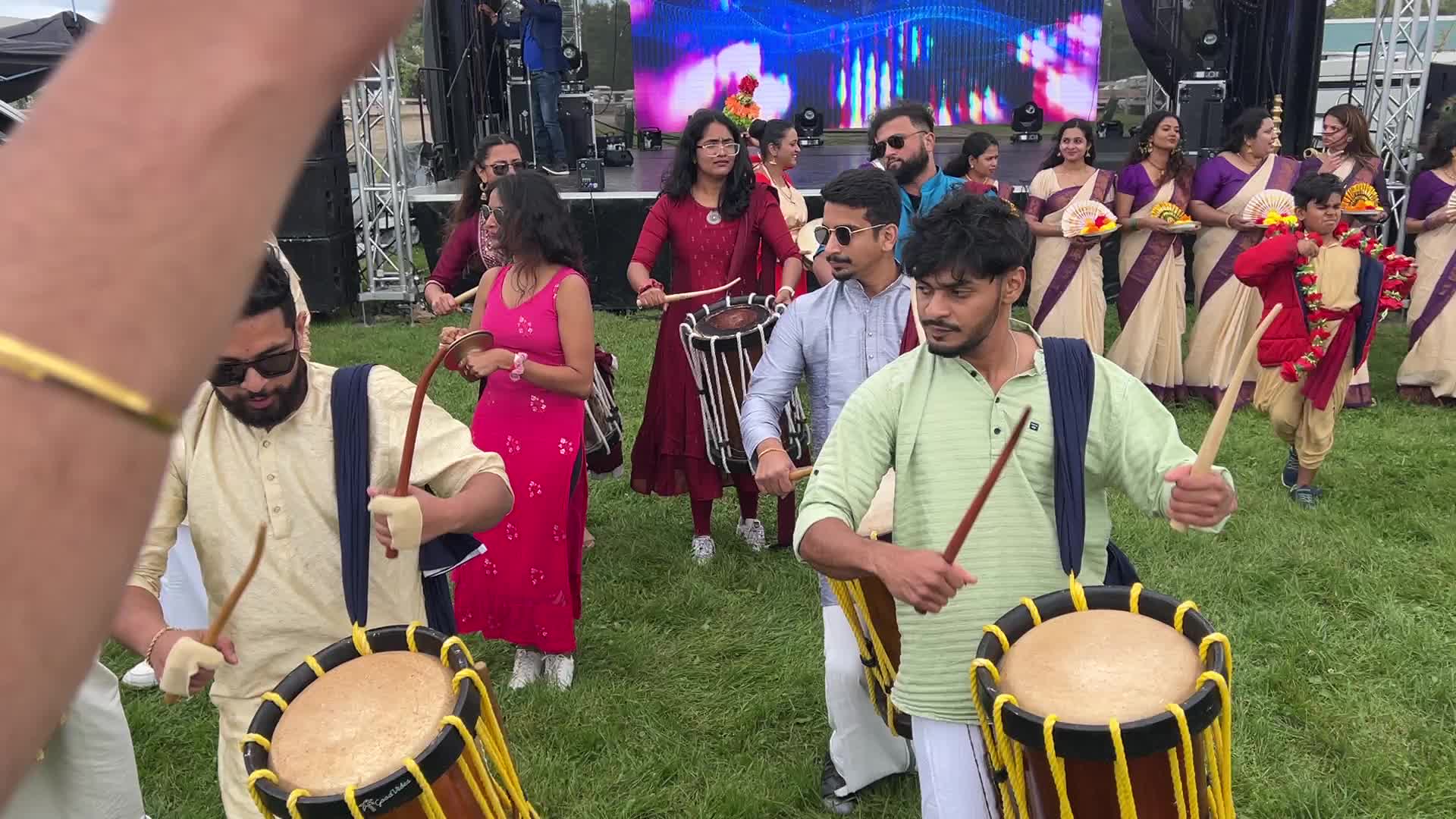 Grand procession during the Onam Festival in Canada