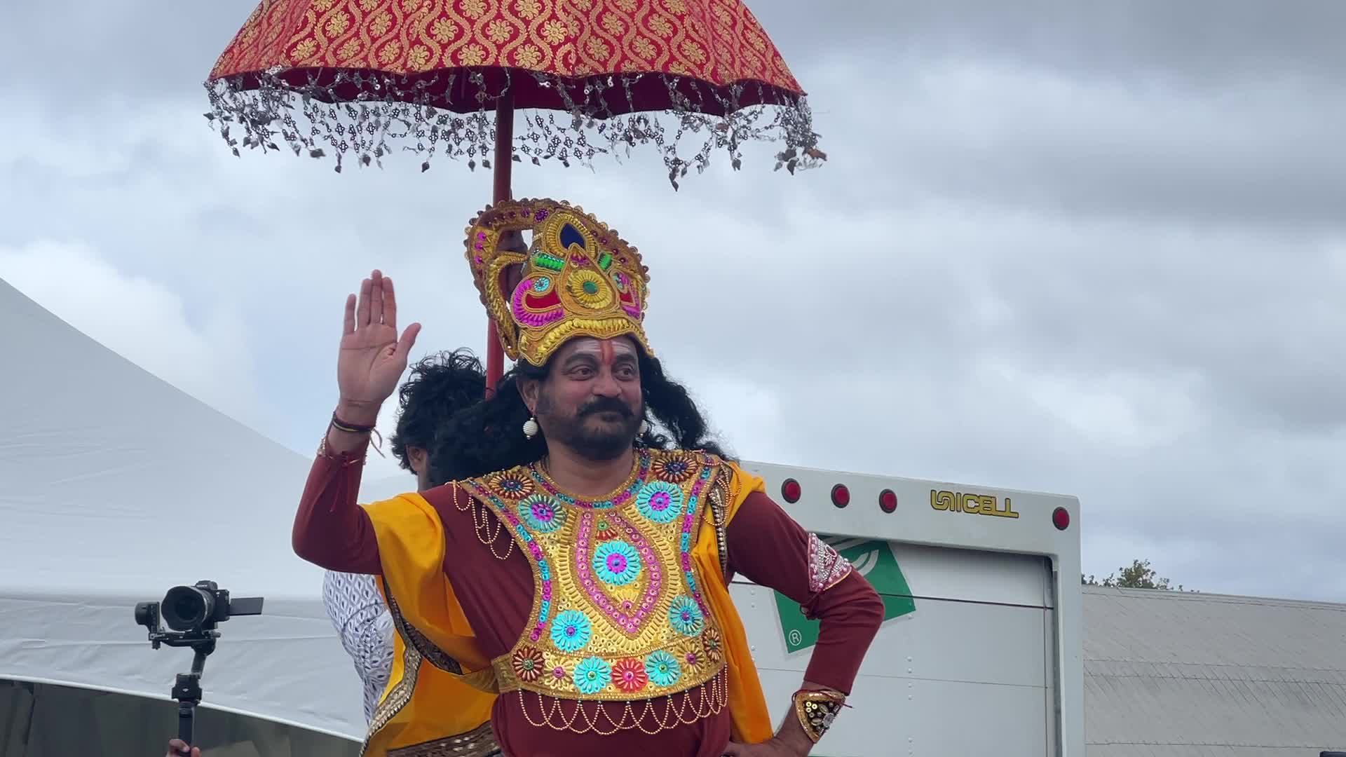 Grand procession during the Onam Festival in Canada